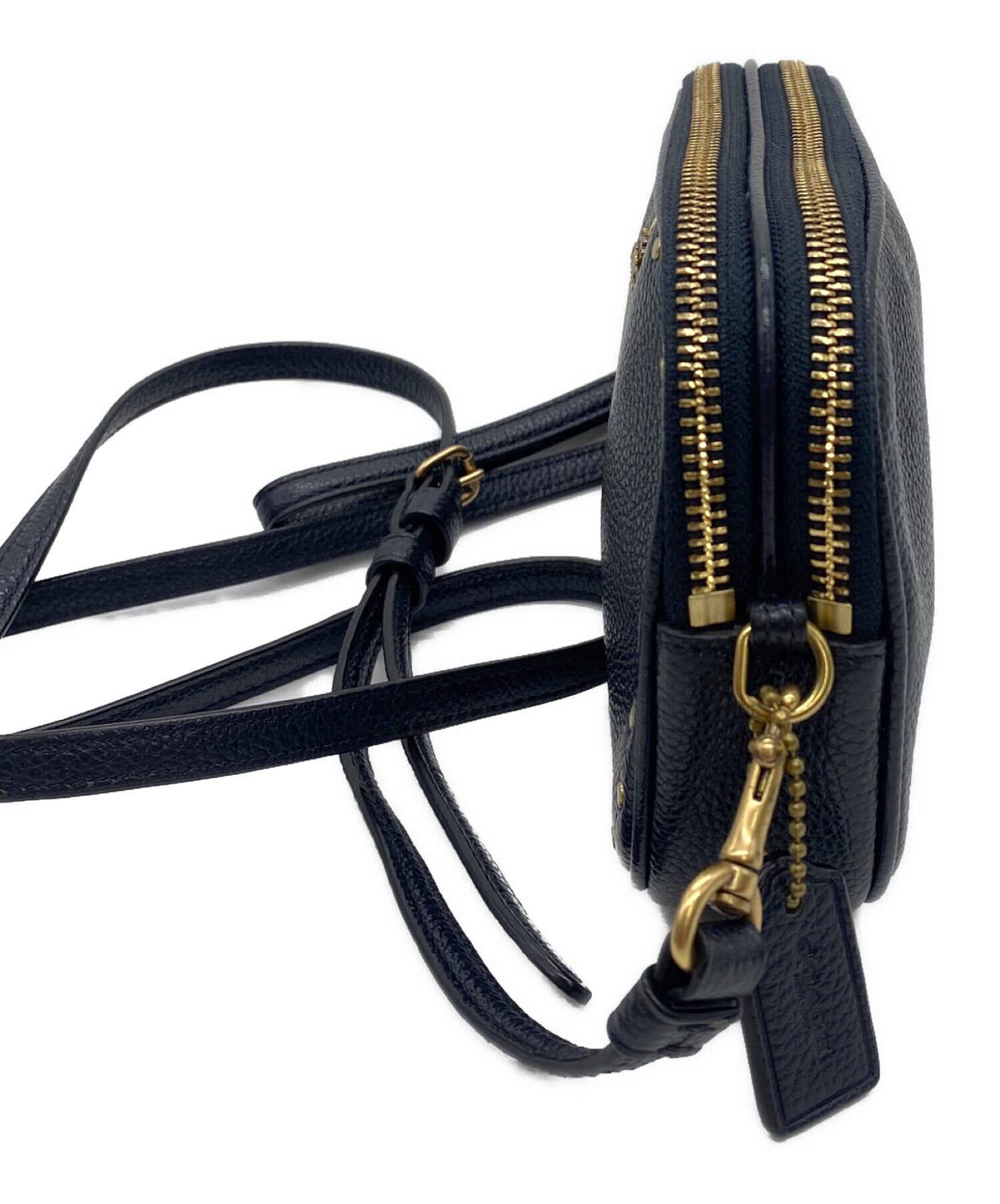 中古・古着通販】COACH (コーチ) ショルダーバッグ ネイビー