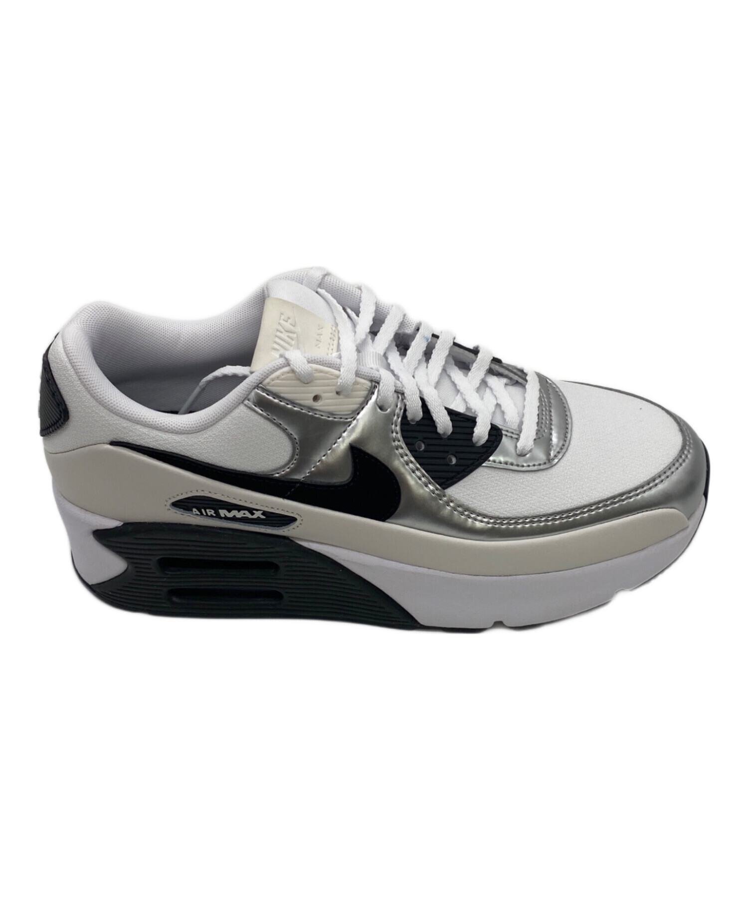 NIKE ナイキ スニーカー 27cm シルバー 【古着】【中古】 中古・古着通販】NIKE (ナイキ) スニーカー ブラック×ホワイト サイズ