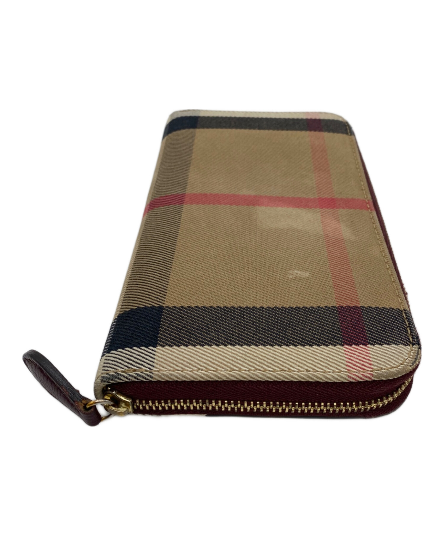 中古・古着通販】BURBERRY (バーバリー) ラウンドファスナー長財布