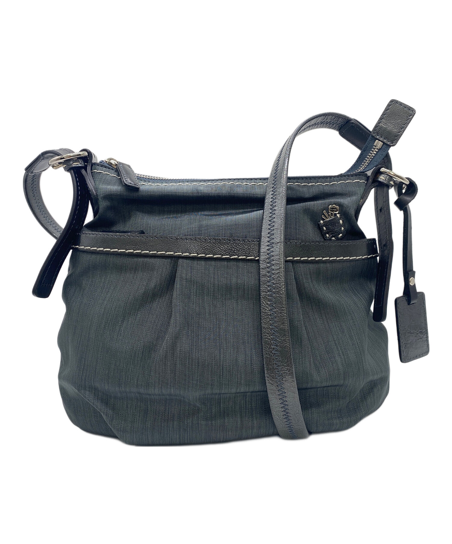 中古・古着通販】PELLE BORSA (ペレボルサ) ショルダーバッグ グレー