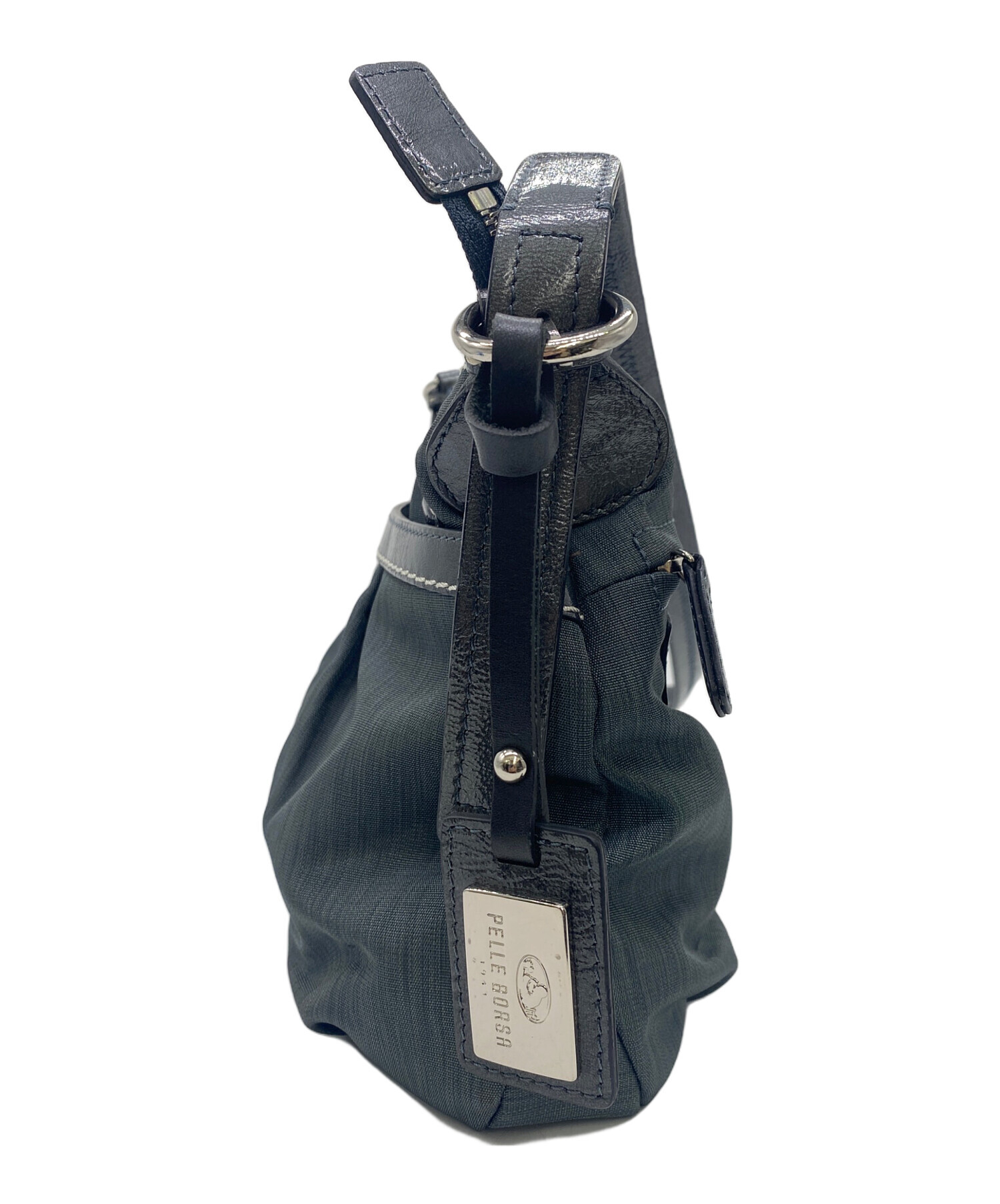 中古・古着通販】PELLE BORSA (ペレボルサ) ショルダーバッグ グレー 