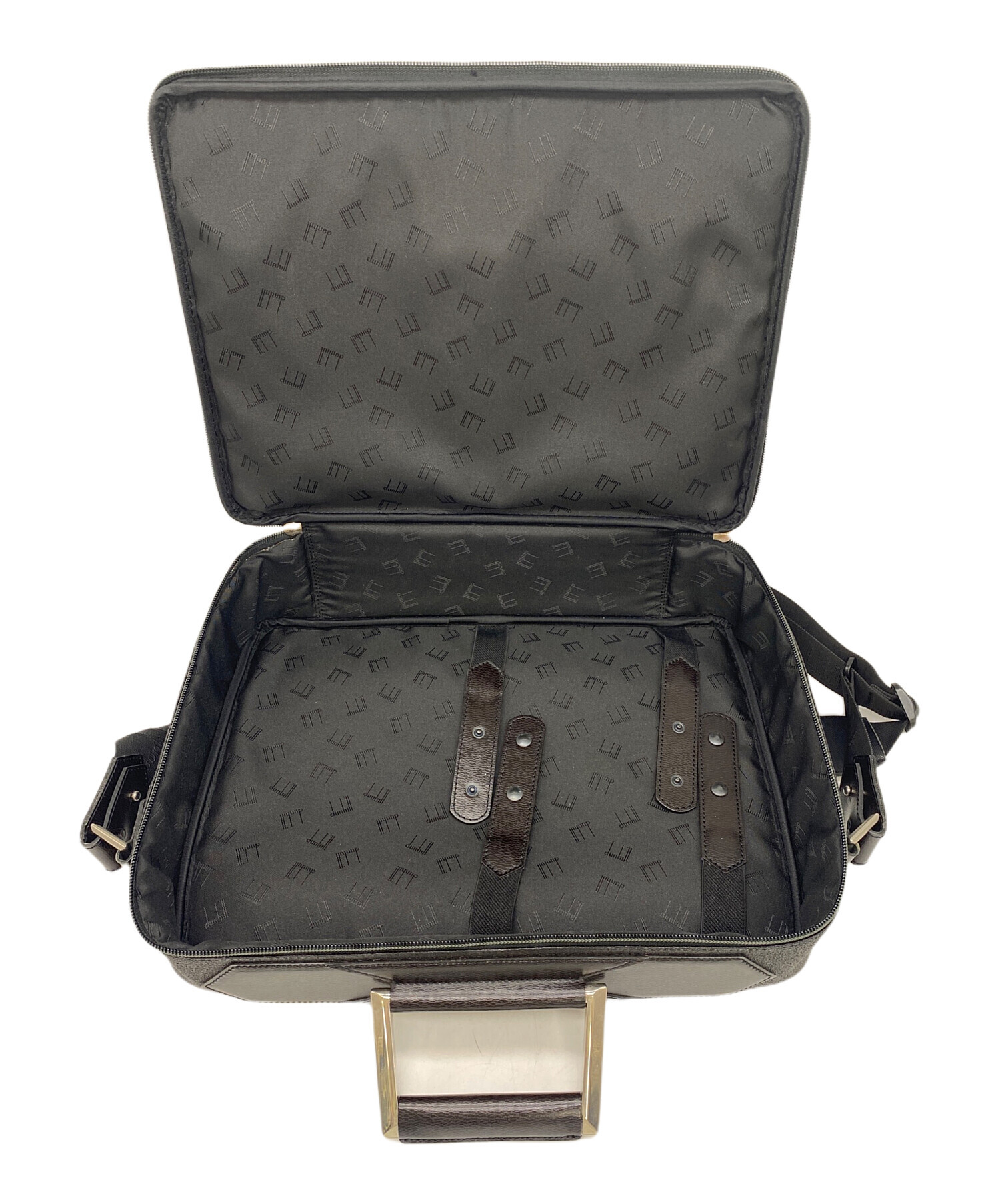 中古・古着通販】dunhill (ダンヒル) ビジネスバッグ ブラック×グレー 