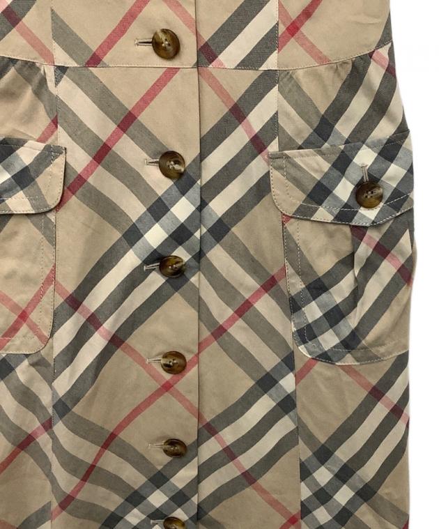 中古・古着通販】BURBERRY (バーバリー) 半袖ワンピース ベージュ