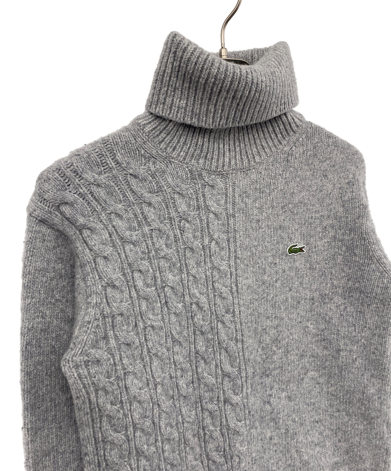 ラコステ LACOSTE ウールニットセーター （グレー ハイネックハーフ 