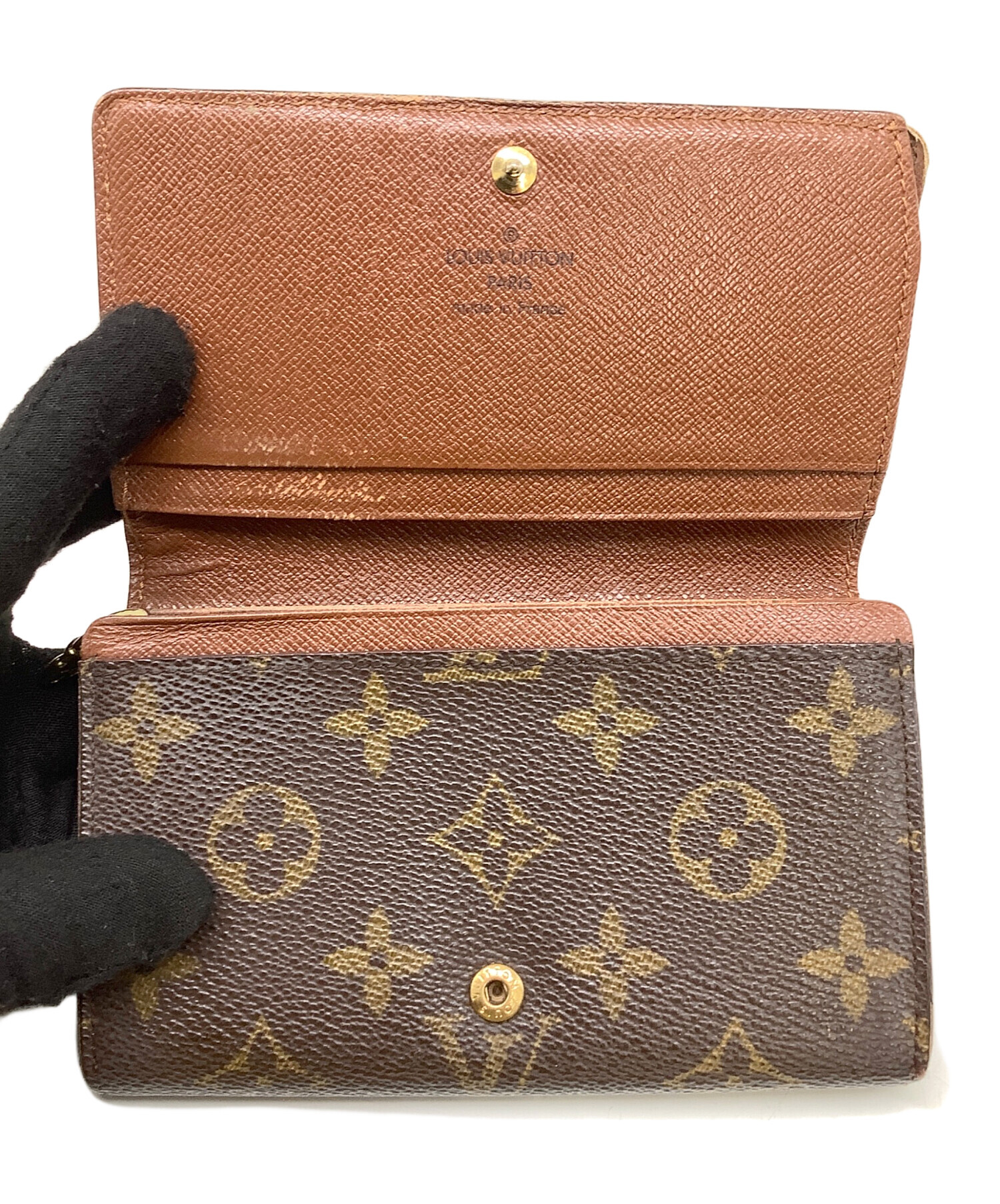 中古・古着通販】LOUIS VUITTON (ルイ ヴィトン) 2つ折り財布 ブラウン