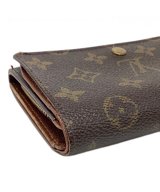 LOUIS VUITTON￼ 二つ折りブラウン財布 中古・古着通販】LOUIS VUITTON (ルイ ヴィトン) 2つ折り財布 ブラウン