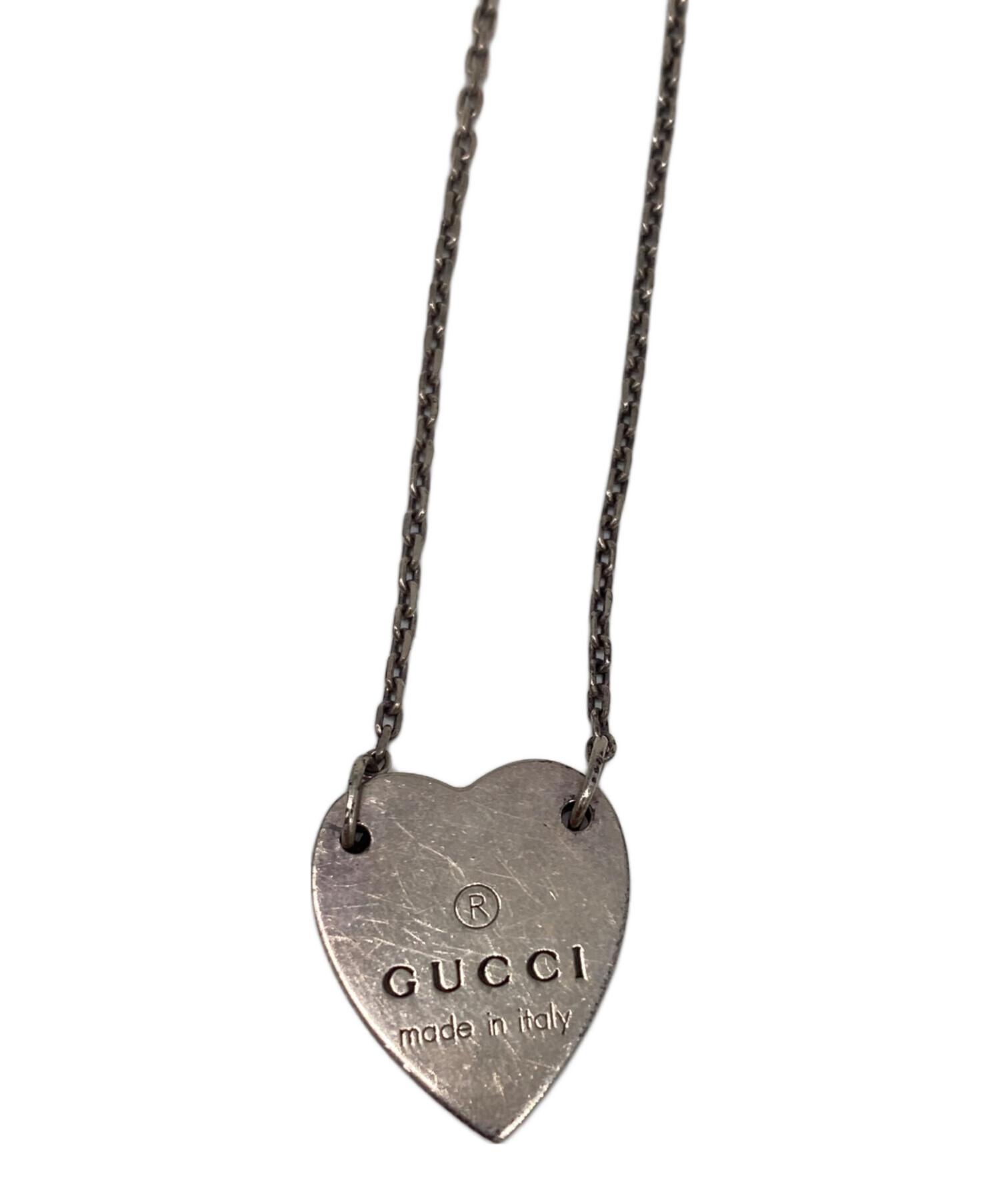 中古・古着通販】GUCCI (グッチ) ハートトップネックレス サイズ:表記 