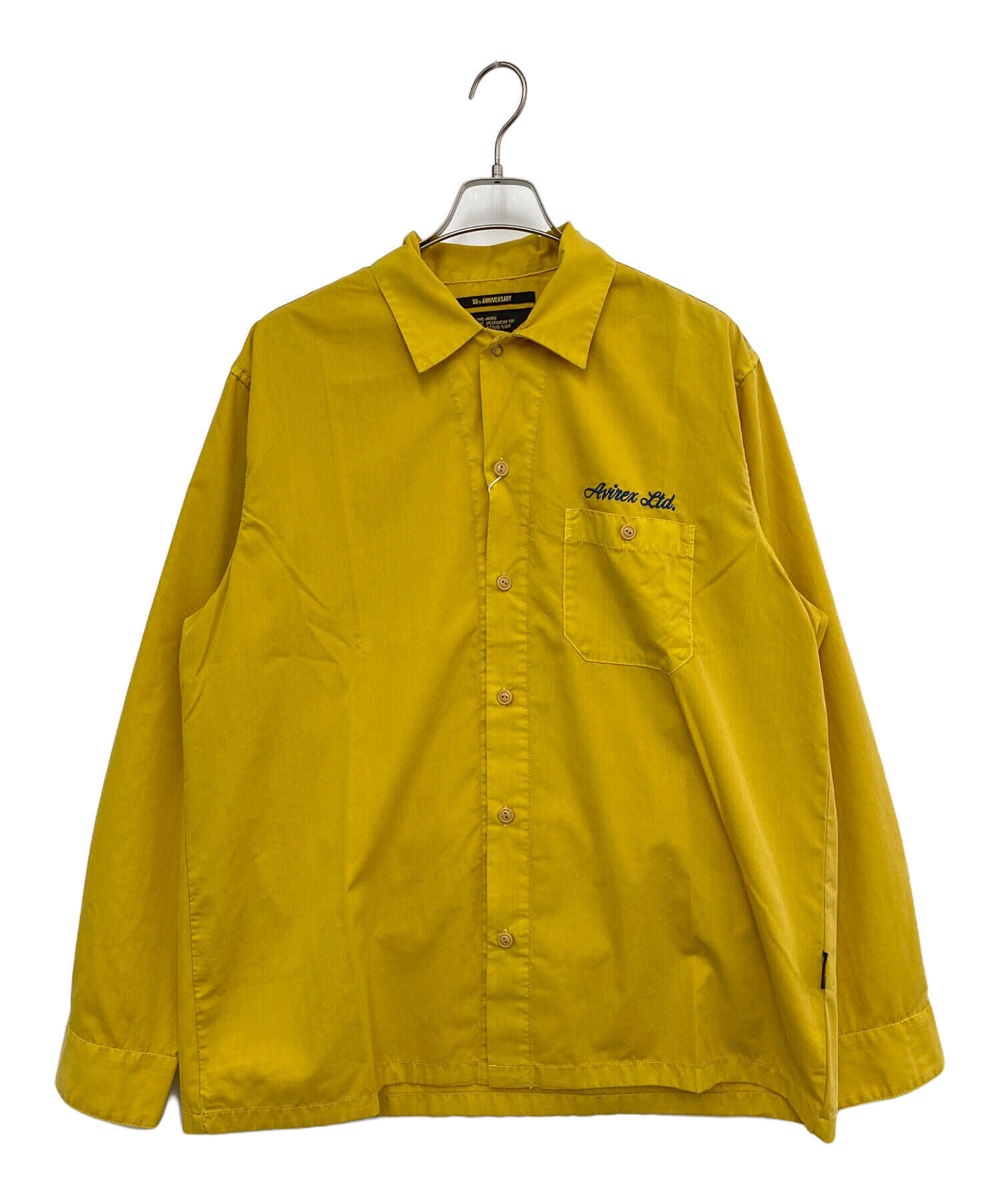 中古・古着通販】AVIREX (アヴィレックス) ワークシャツ イエロー 