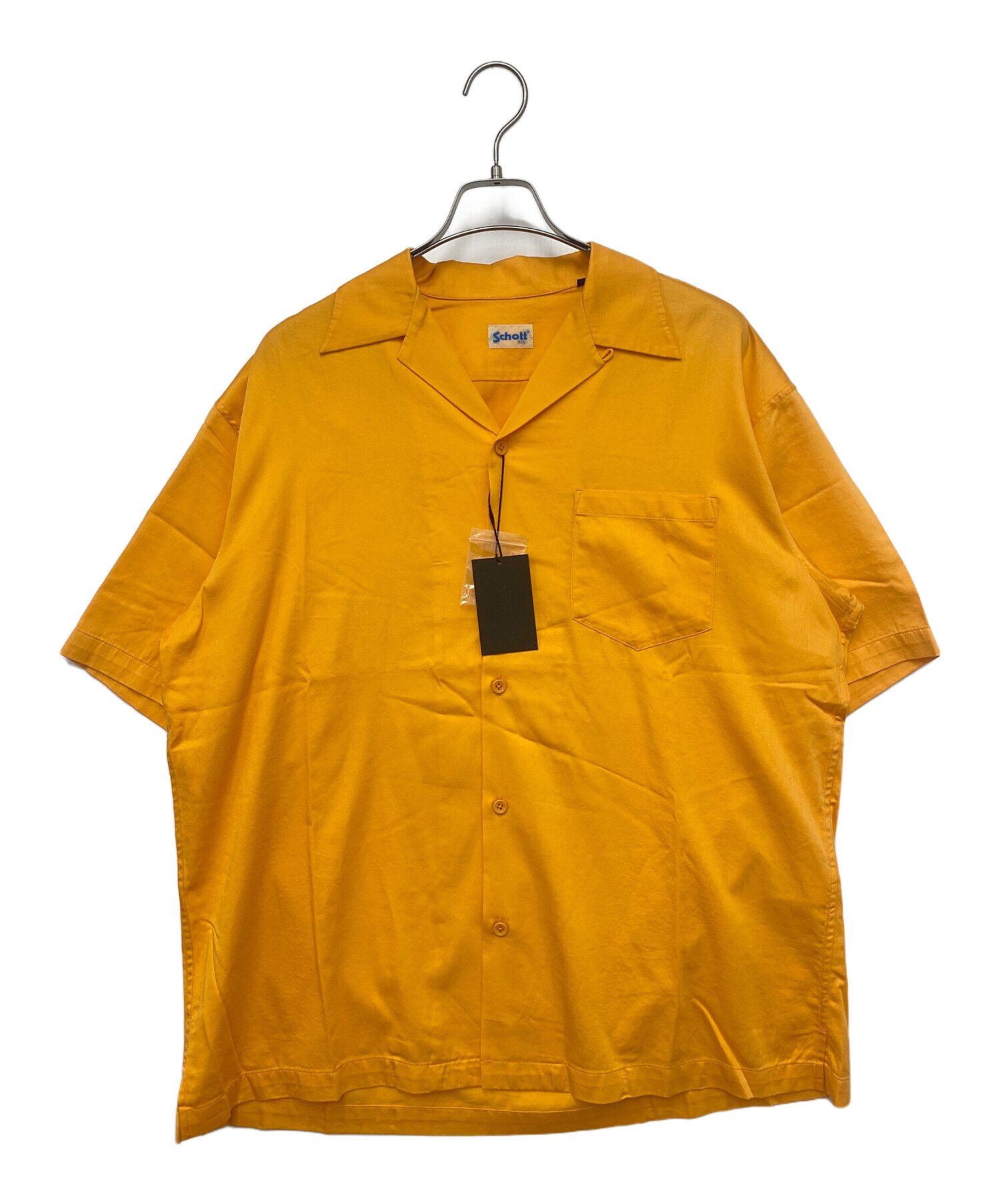 【新品未使用タグ付き】　Schott ショット　半袖　ワークシャツ　オレンジ　M 中古・古着通販】Schott (ショット) 半袖シャツ オレンジ サイズ:XL 未