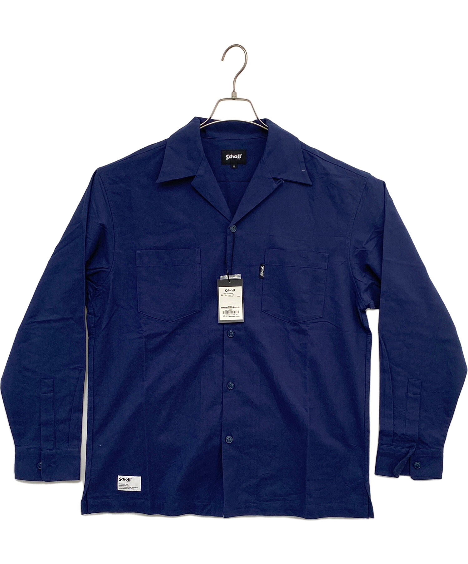 中古・古着通販】Schott (ショット) 長袖シャツ ネイビー サイズ:XL