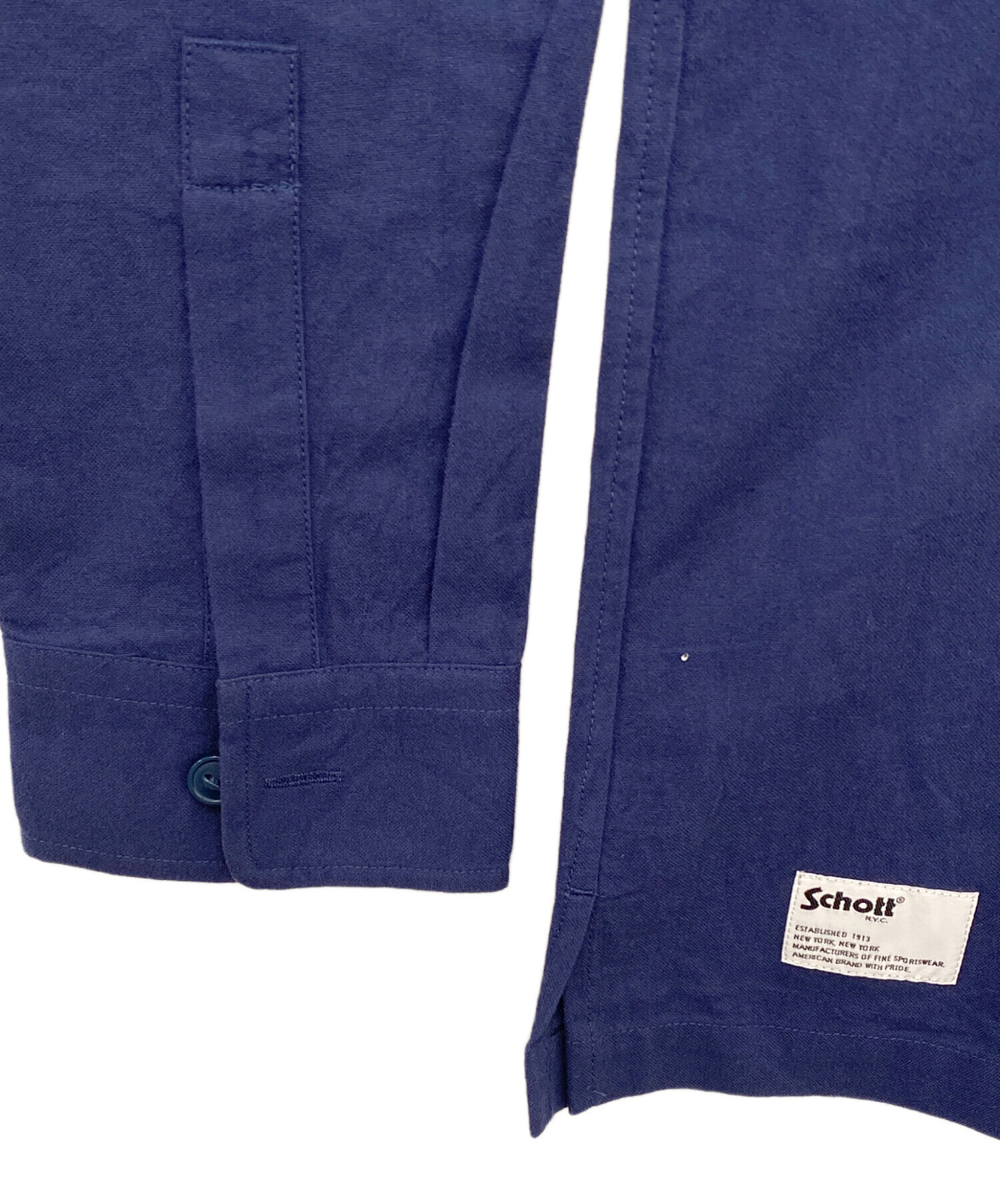 中古・古着通販】Schott (ショット) 長袖シャツ ネイビー サイズ:XL
