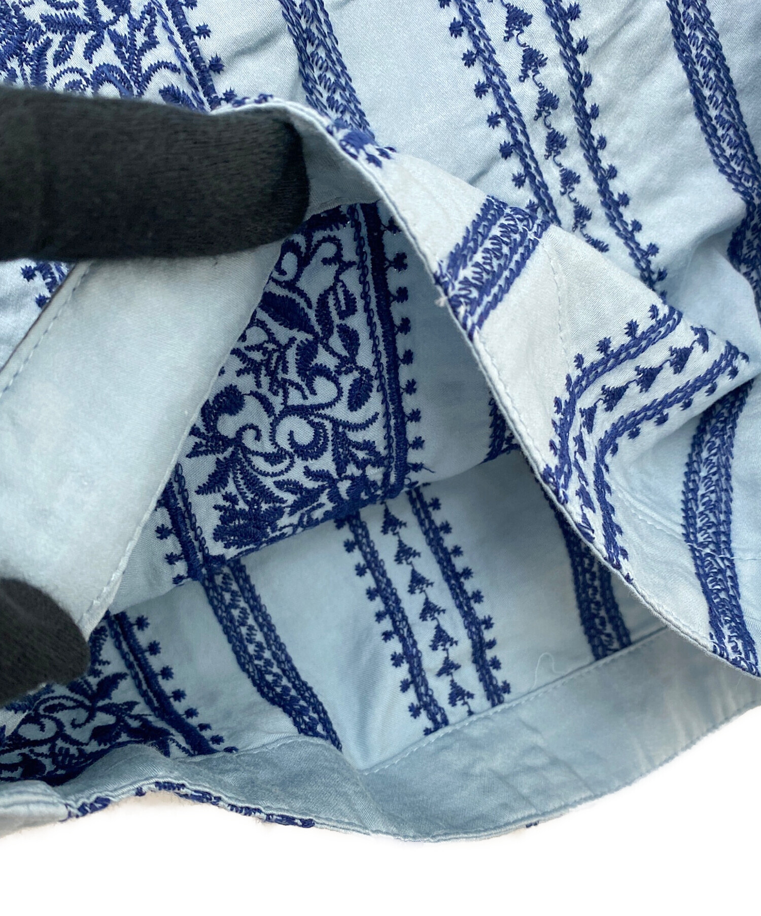 Schott EMBROIDERY 刺繍ショーツ XL E261281 中古・古着通販】Schott (ショット) 刺繍ショーツ ブルー サイズ:XL 未