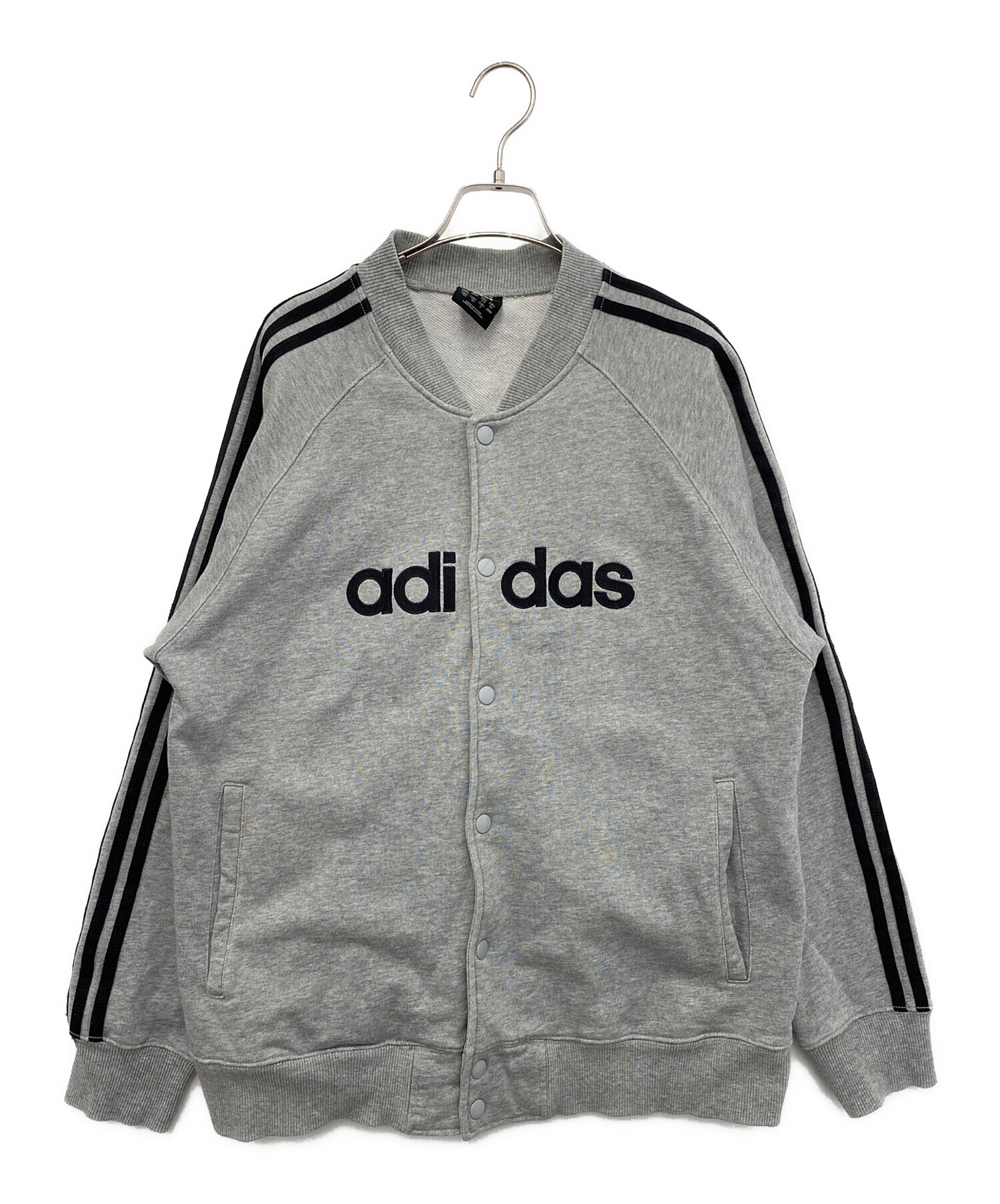 中古・古着通販】adidas (アディダス) スウェットブルゾン グレー 