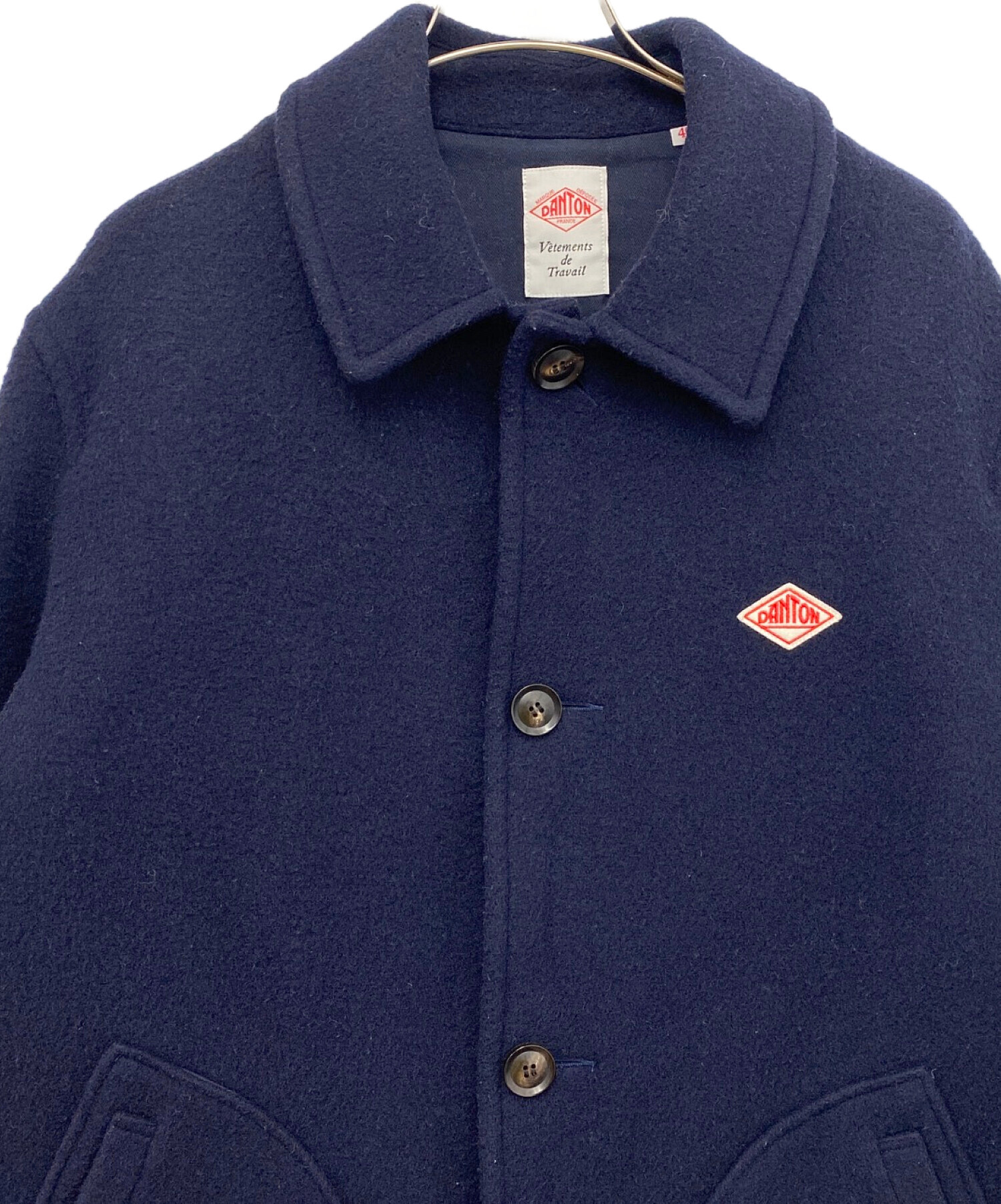 中古・古着通販】DANTON (ダントン) ステンカラーコート ネイビー