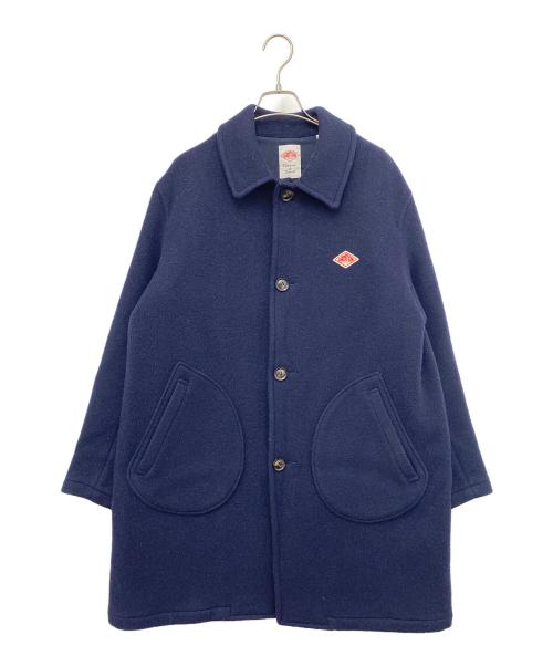DANTON ネイビー ステンカラーコート　L 中古・古着通販】DANTON (ダントン) ステンカラーコート ネイビー
