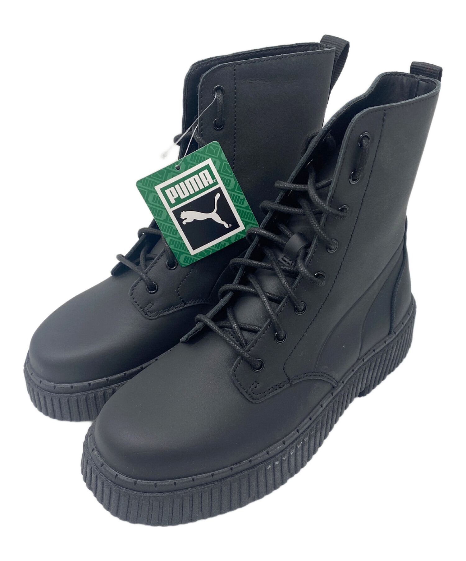 中古・古着通販】PUMA (プーマ) レースアップブーツ ブラック サイズ 