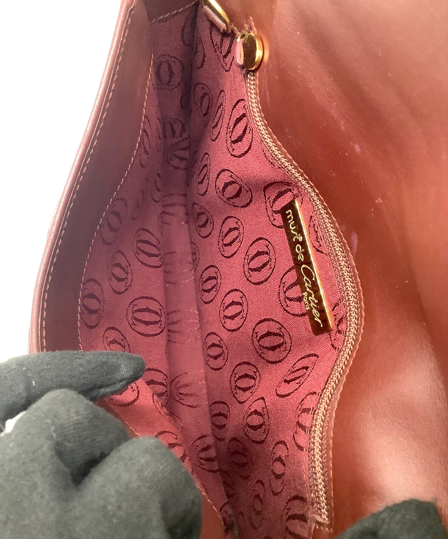 中古・古着通販】Cartier (カルティエ) ショルダーバッグ レッド