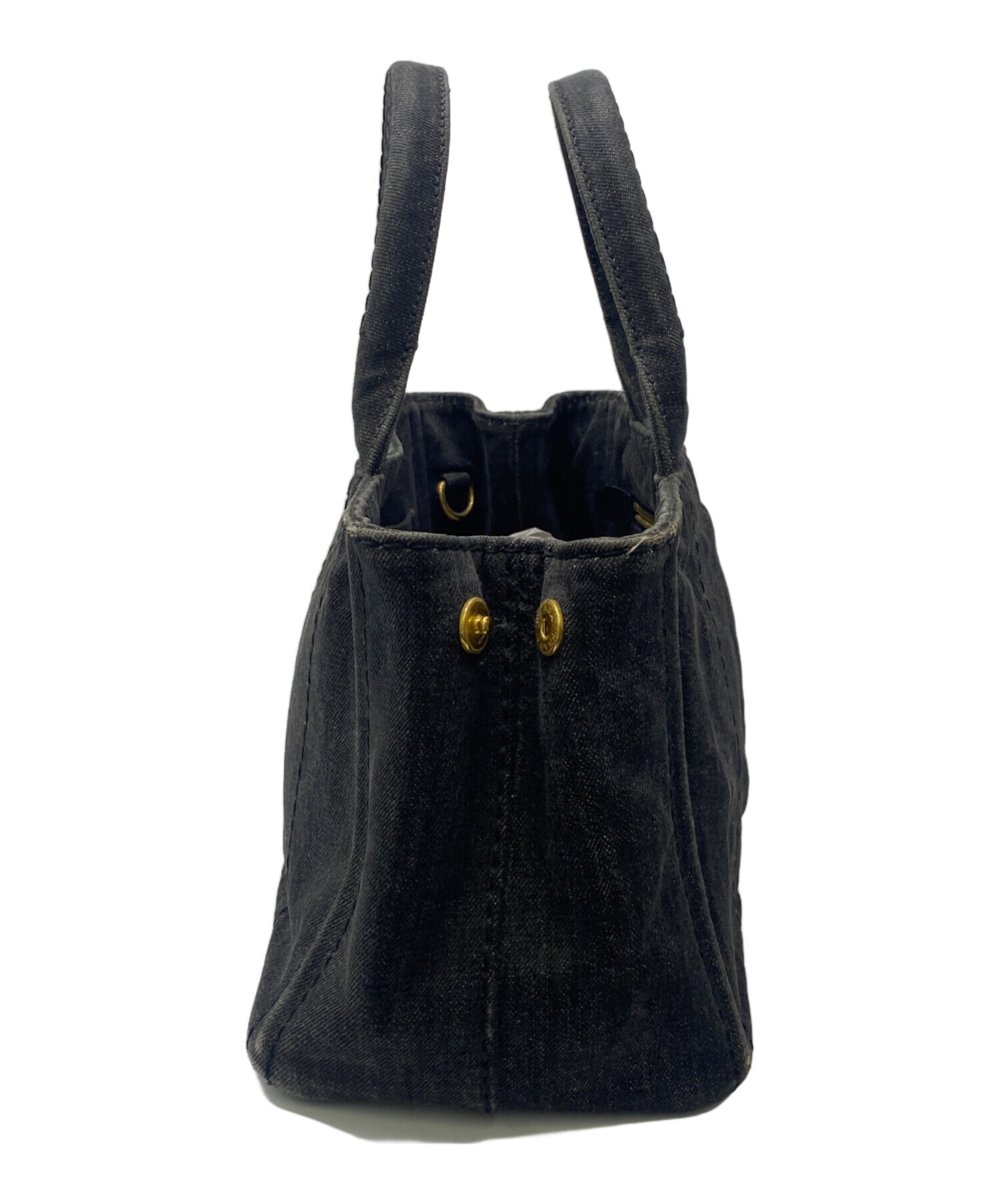 中古・古着通販】PRADA (プラダ) ミニデニムトートバッグ グレー