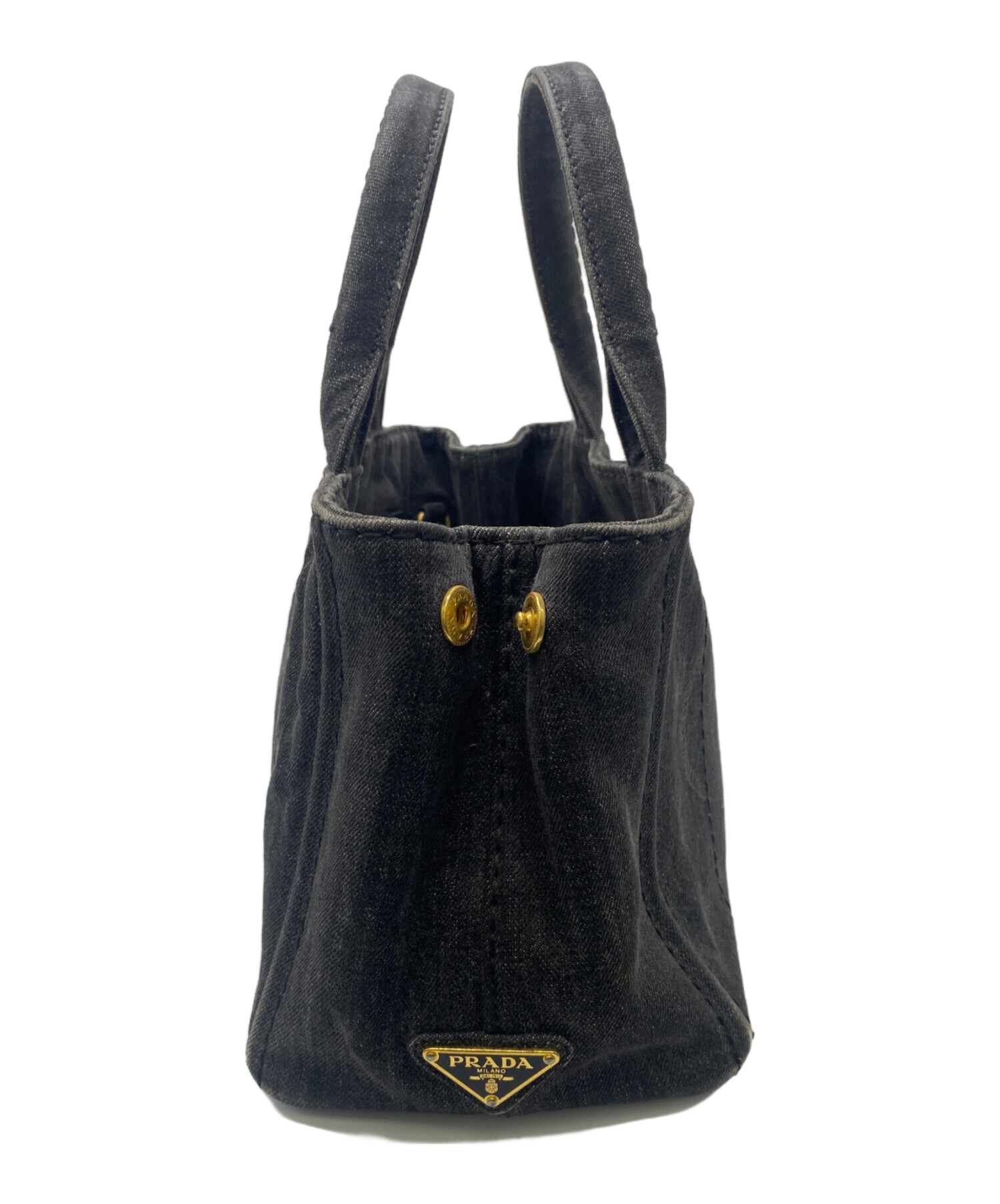 中古・古着通販】PRADA (プラダ) ミニデニムトートバッグ グレー