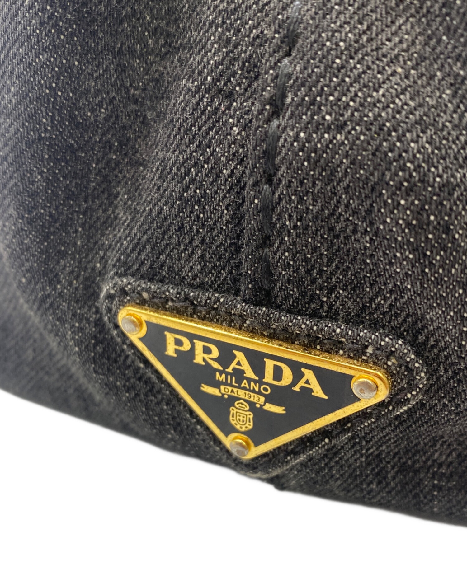 中古・古着通販】PRADA (プラダ) ミニデニムトートバッグ グレー
