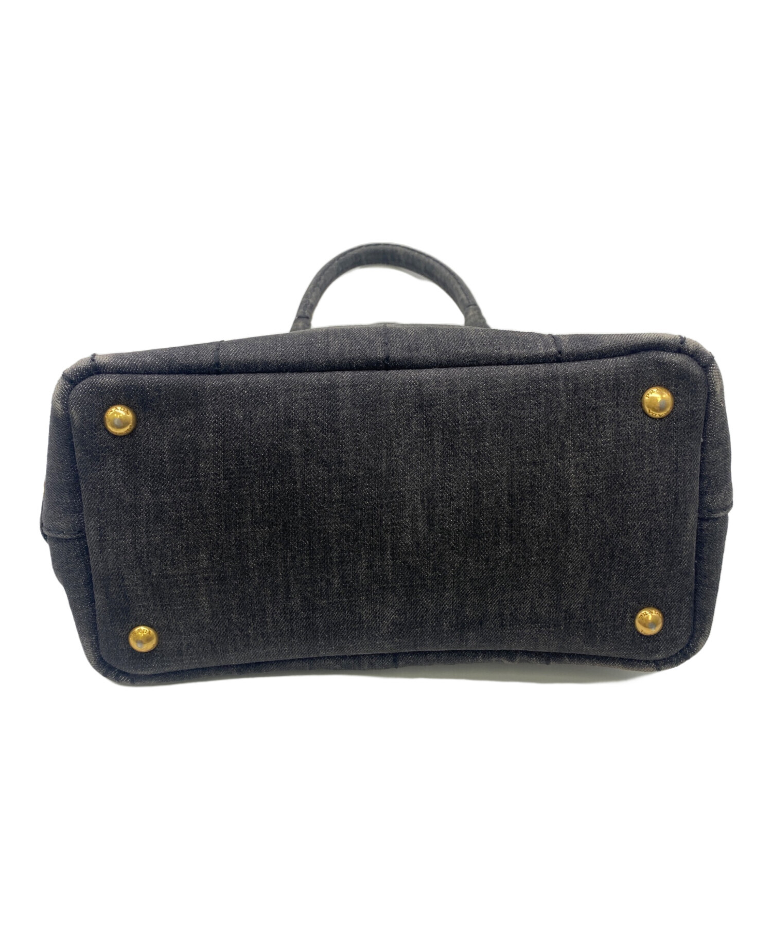 中古・古着通販】PRADA (プラダ) ミニデニムトートバッグ グレー