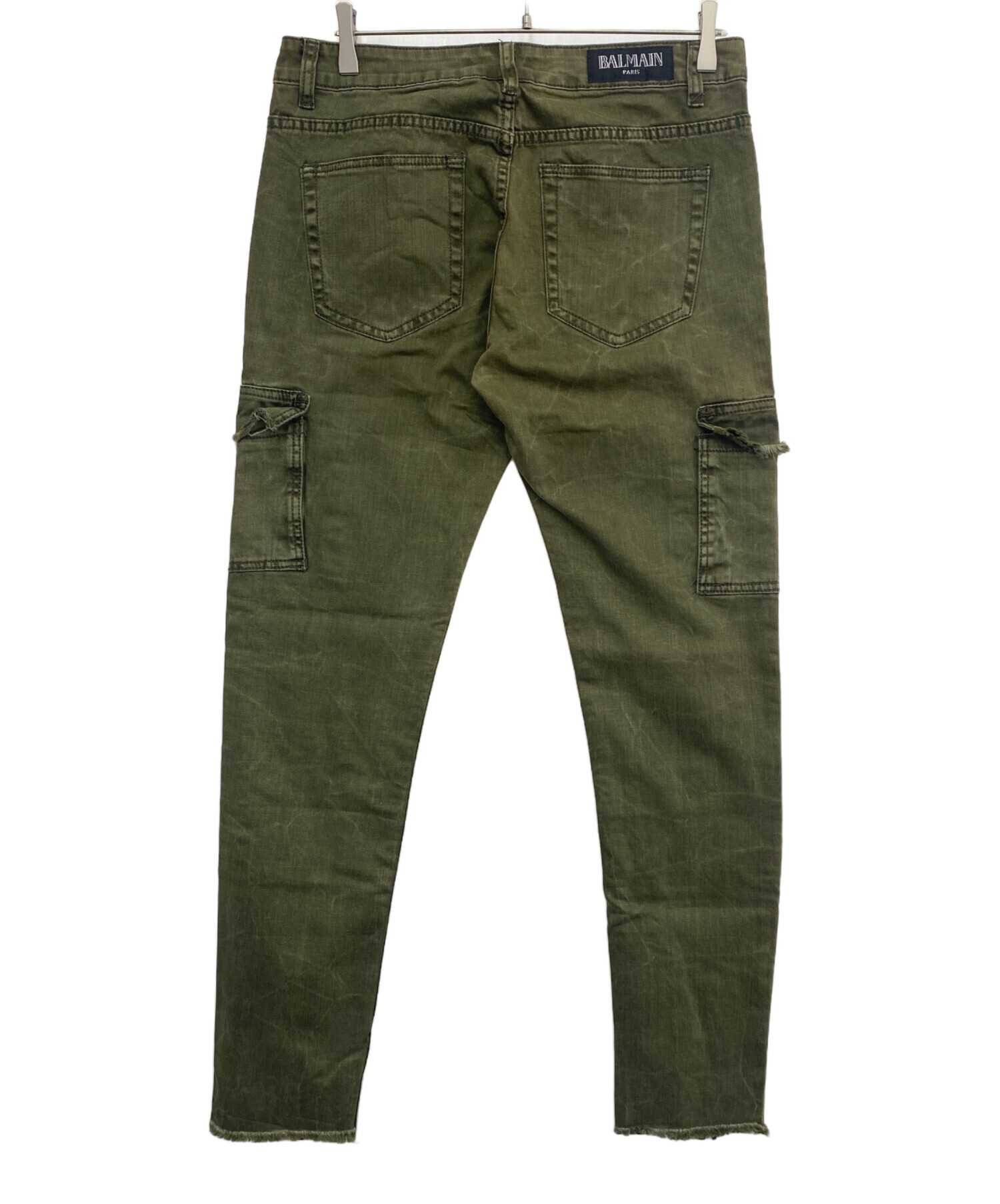 BALMAIN ズボン 中古・古着通販】BALMAIN (バルマン) デニムパンツ カーキ サイズ:33