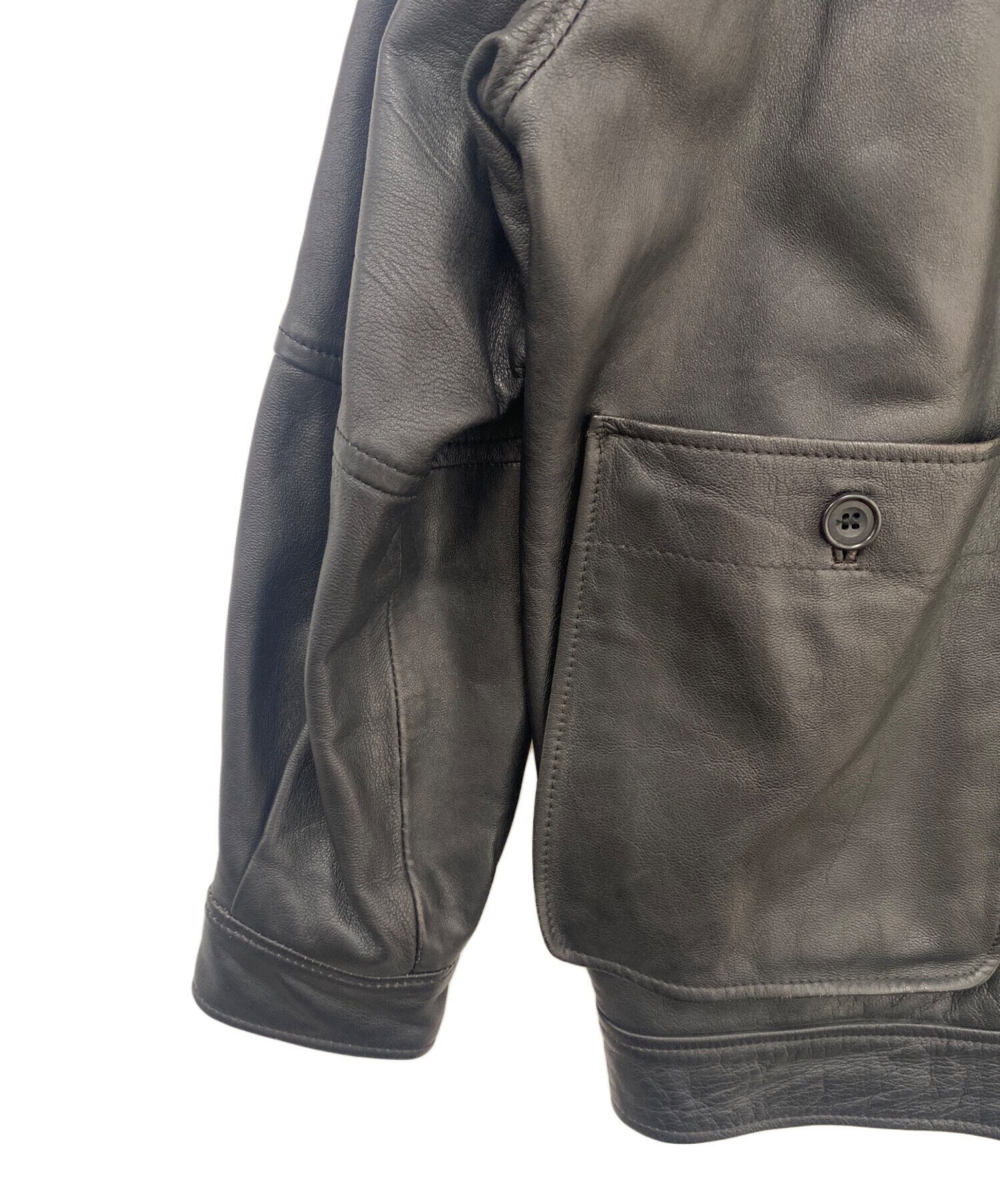 中古・古着通販】dunhill (ダンヒル) レザージャケット ブラック