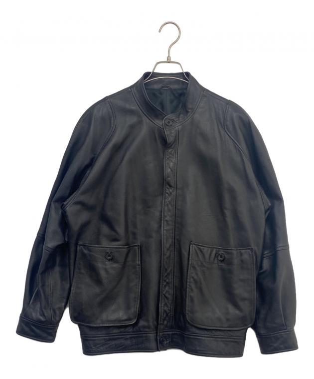 Dunhillレザー ジャケット ブラック 中古・古着通販】dunhill (ダンヒル) レザージャケット ブラック