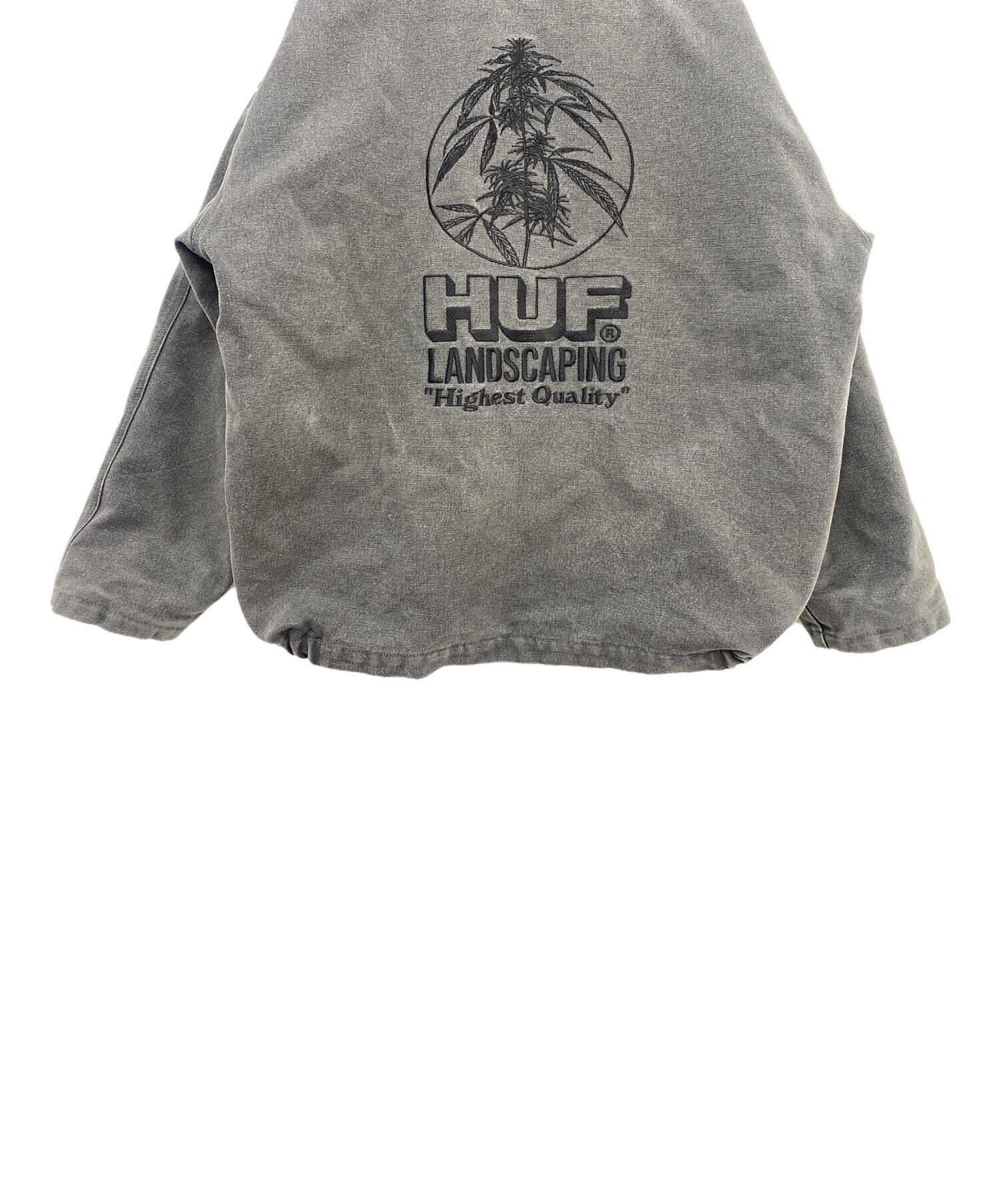 中古・古着通販】HUF (ハフ) フーデッドジャケット グレー サイズ:M 
