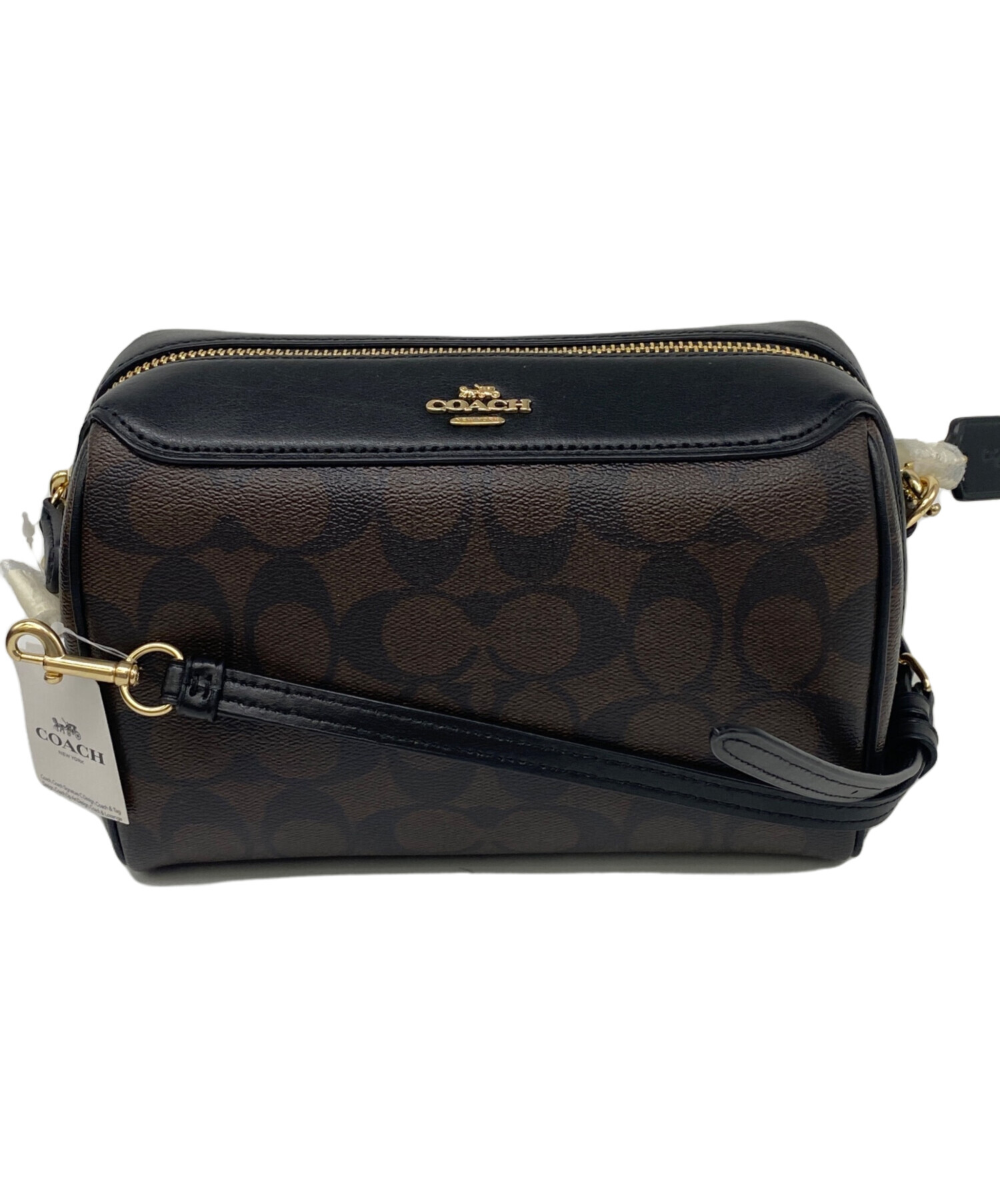 中古・古着通販】COACH (コーチ) ショルダーバッグ ブラウン×ブラック 