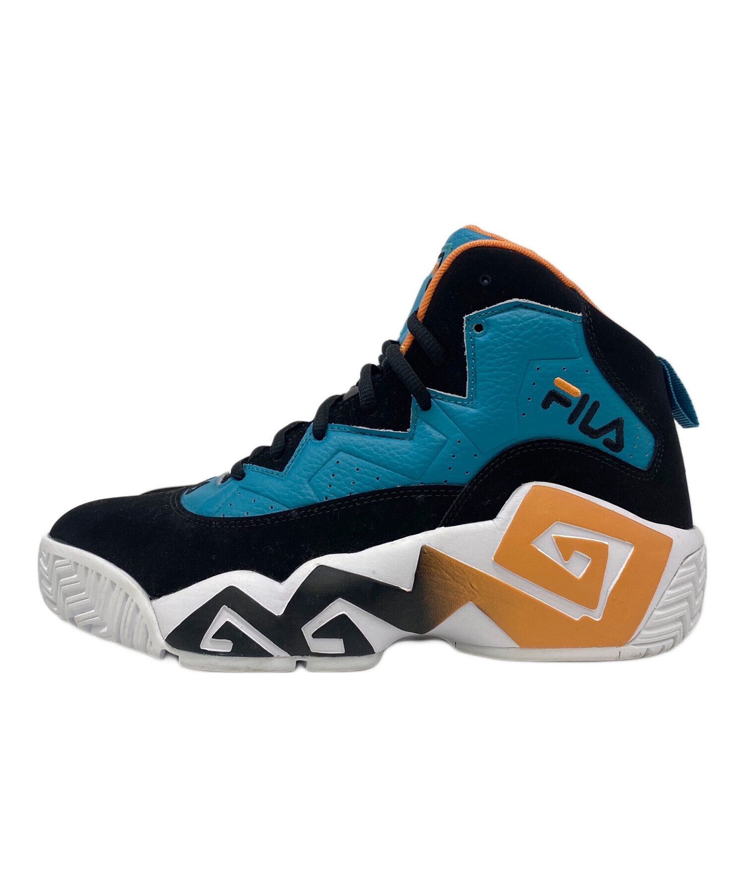 中古・古着通販】FILA (フィラ) ハイカットスニーカー ブラック×ブルー
