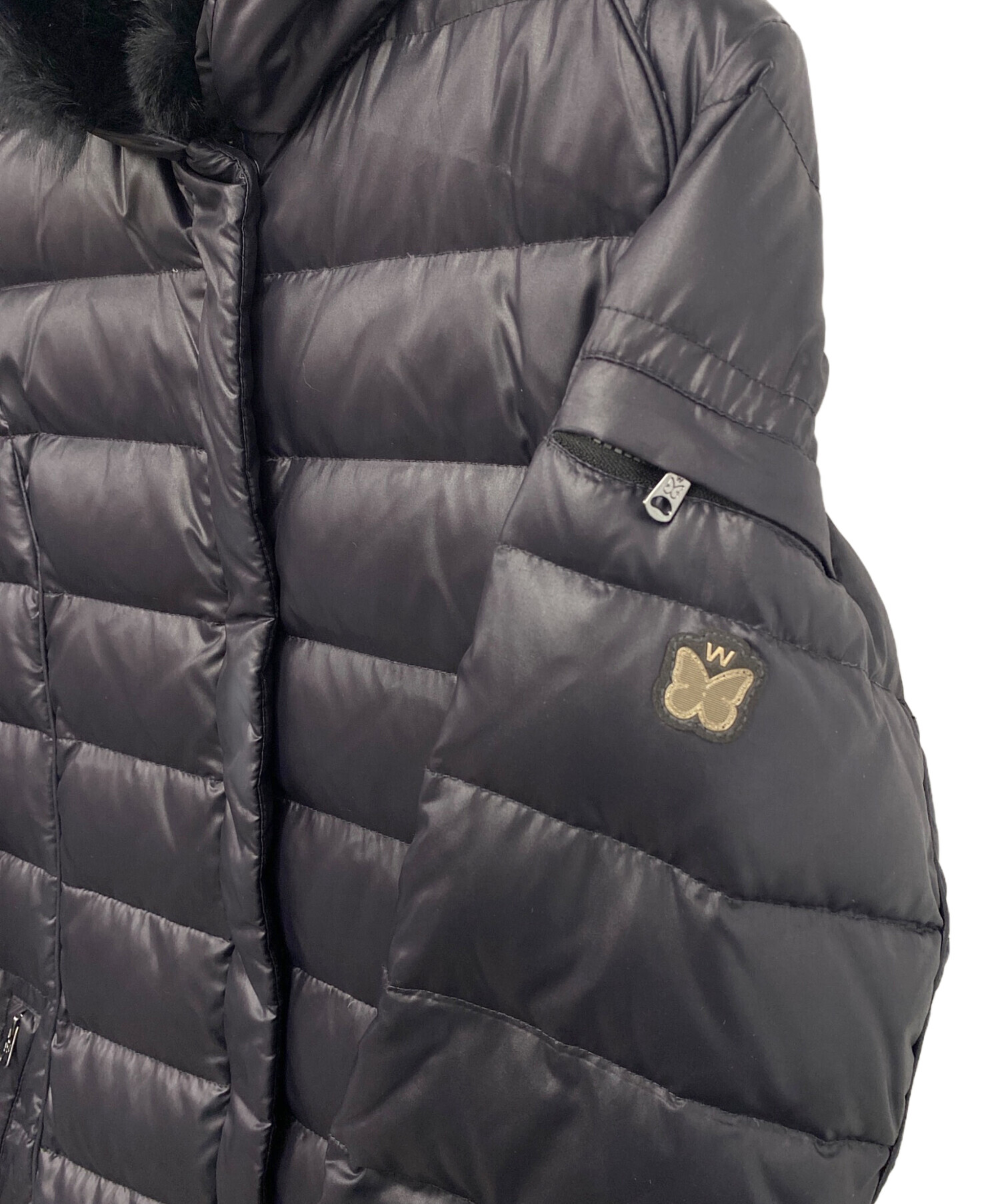 中古・古着通販】MaxMara (マックスマーラ) ダウンコート ブラック 