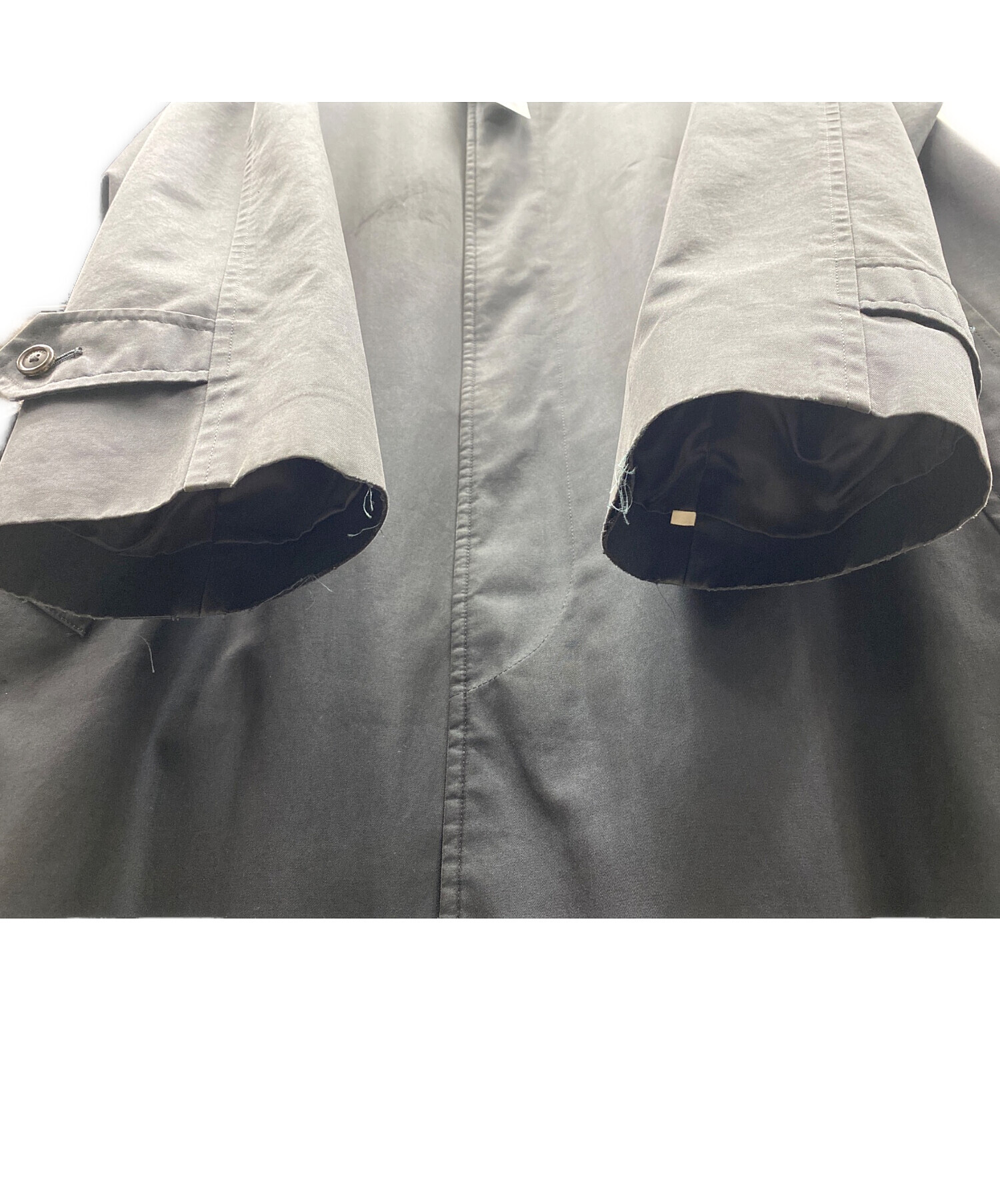 【未使用に近い・希少L】バーバリー ステンカラーコート ライナー 紺色 メンズ ビンテージ 英国製 Burberry's バーバリー ステンカラーコート