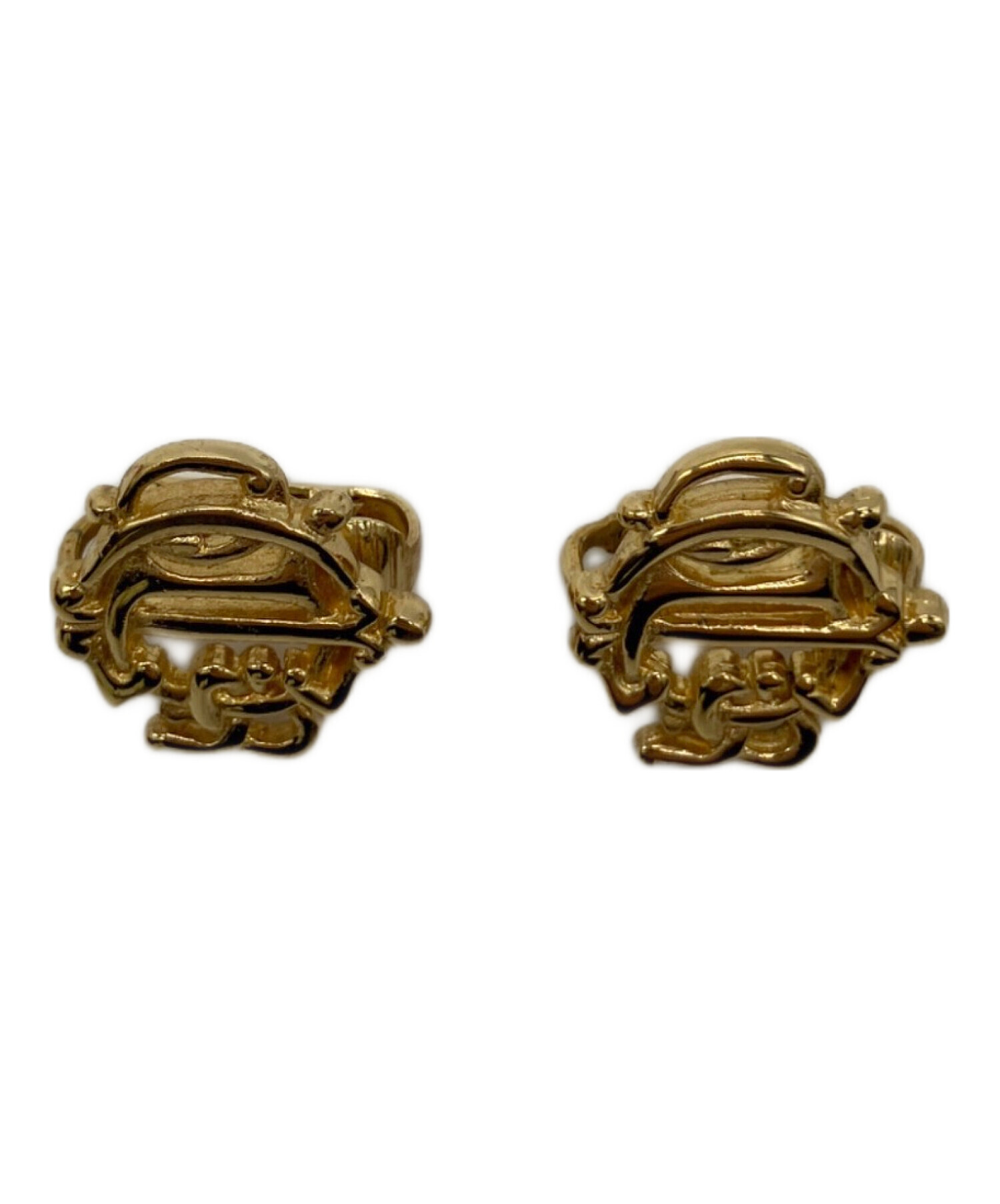 田中野夫✨ビンテージクリスチャンディオール　イヤリング　ゴールドエンブレム 中古・古着通販】Christian Dior (クリスチャン ディオール