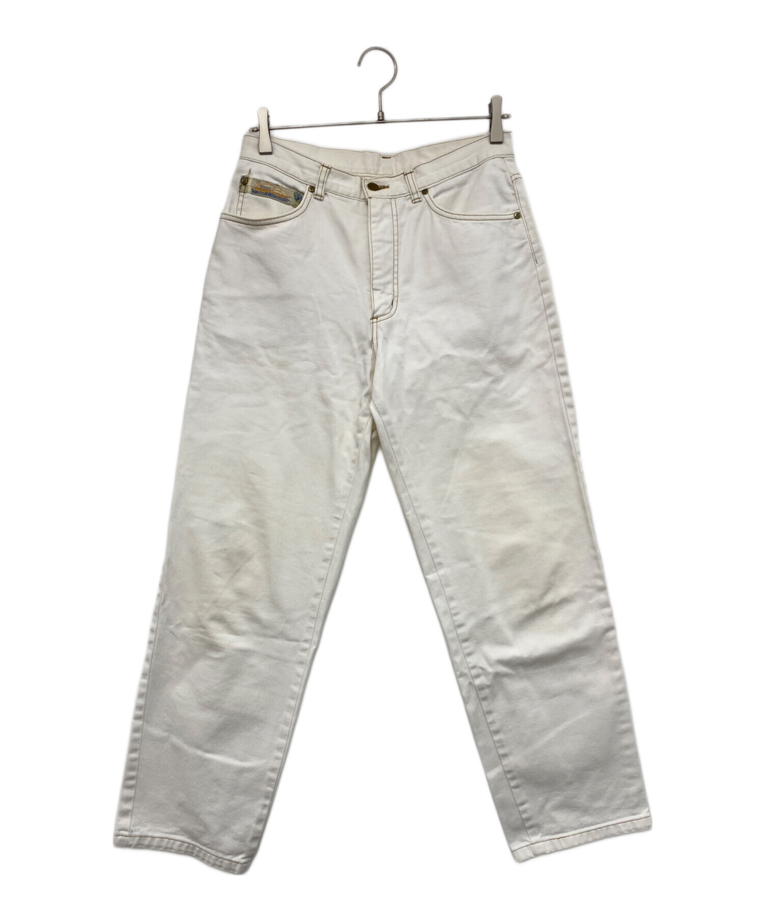 CELINE セリーヌ デニムワイドパンツ ホワイトデニム CELINE（セリーヌ）デニムパンツ 白 サイズ:27(XS位) メンズ