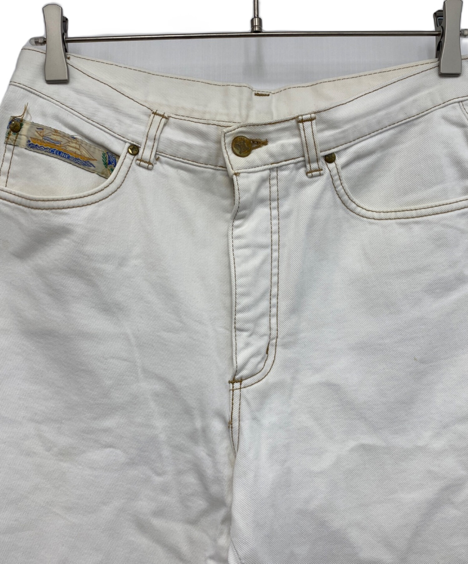 中古・古着通販】CELINE (セリーヌ) デニムパンツ ホワイト サイズ:W31