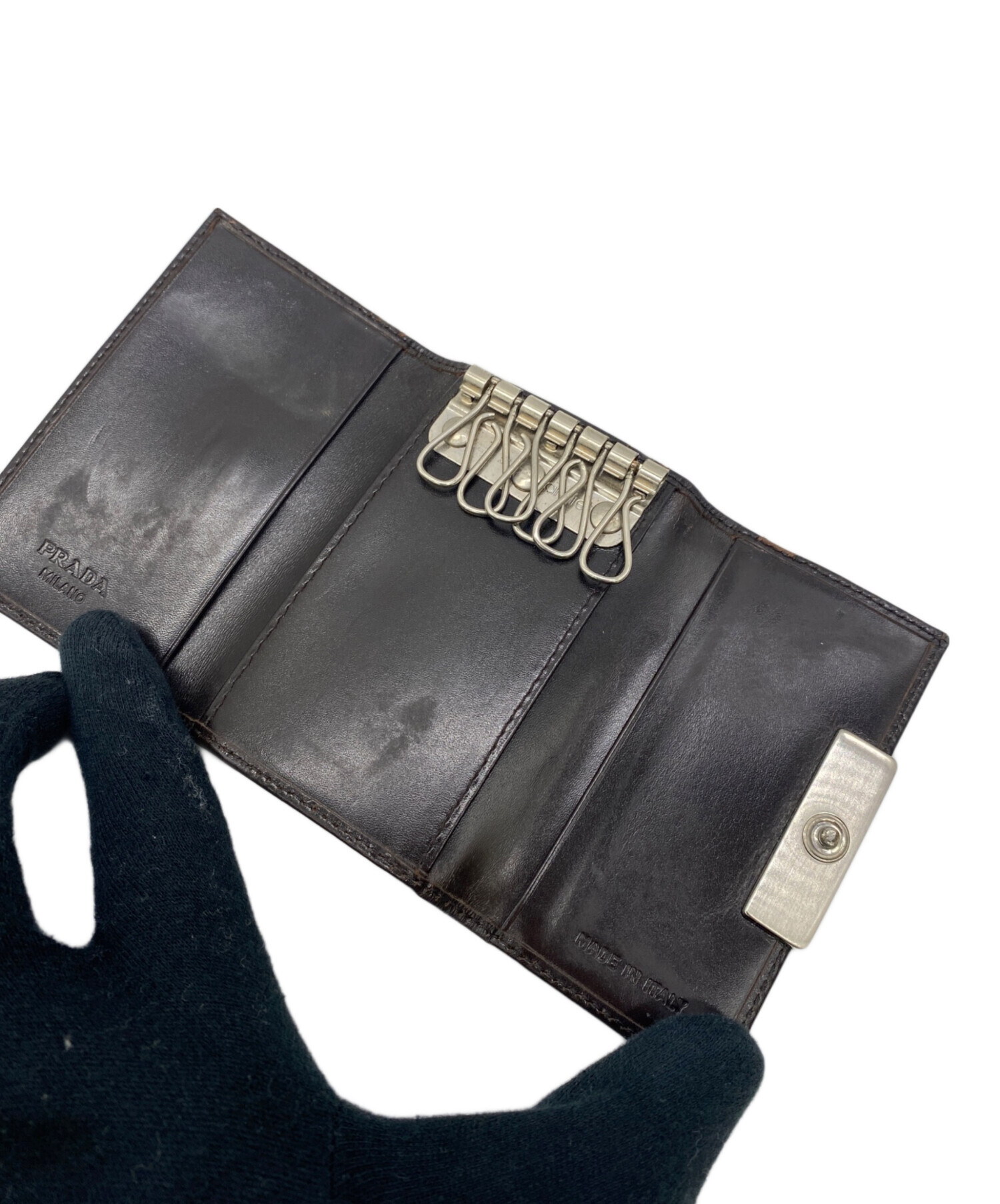 中古・古着通販】PRADA (プラダ) キーケース ブラウン サイズ:表記無し