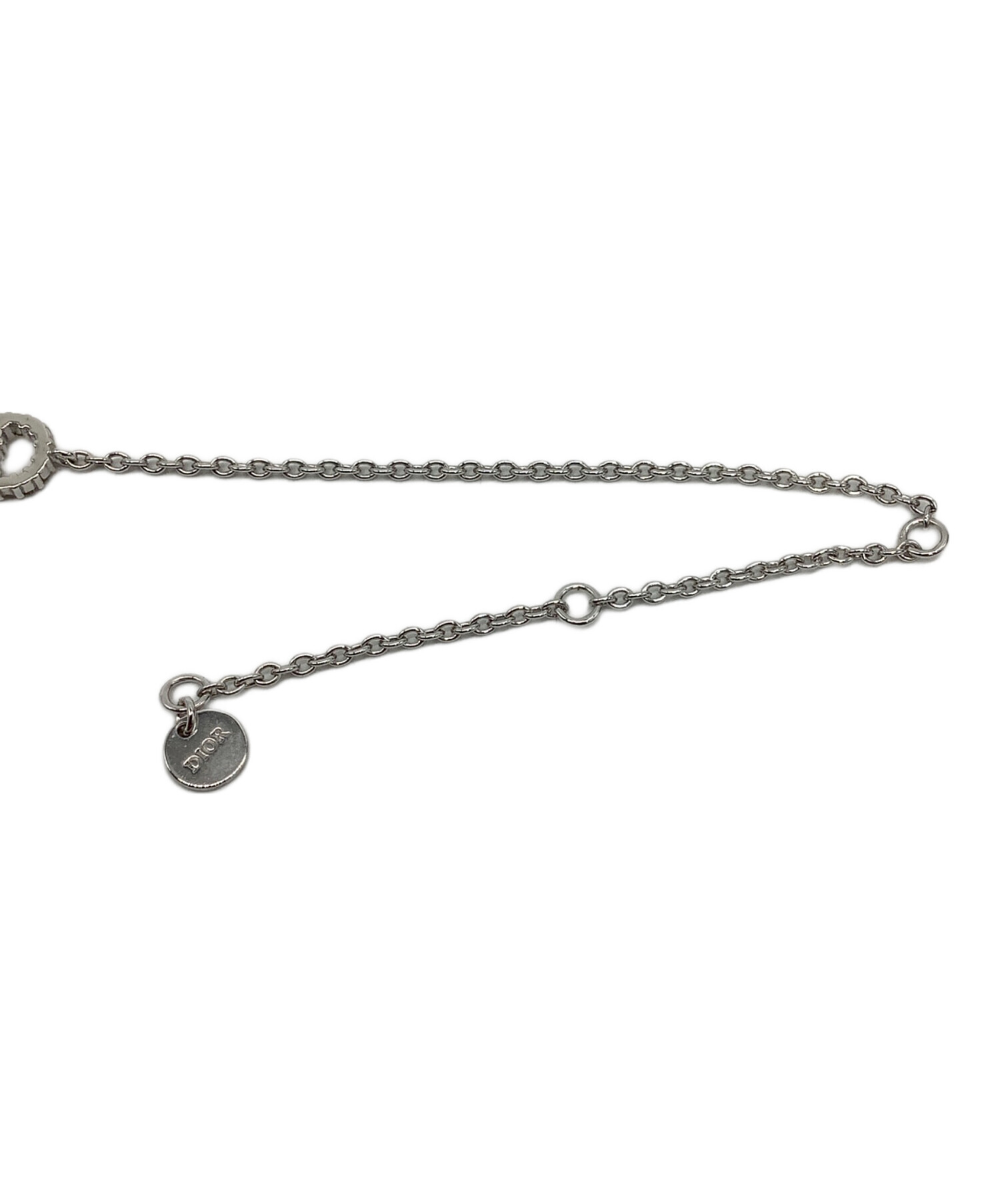 Dior  ディオール ロゴバングル　ラインストーン　レッド　37060 Dior ディオール ロゴバングル ラインストーン レッド 37060