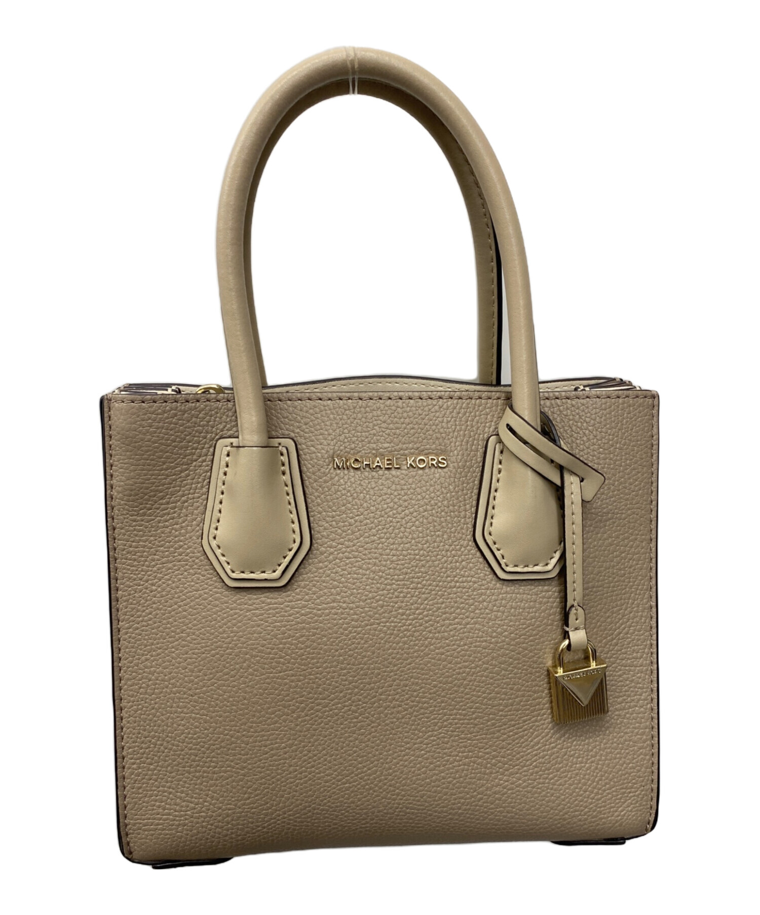 MICHAEL KORS ベージュ ハンドバッグ 中古・古着通販】MICHAEL KORS (マイケルコース) ハンドバッグ