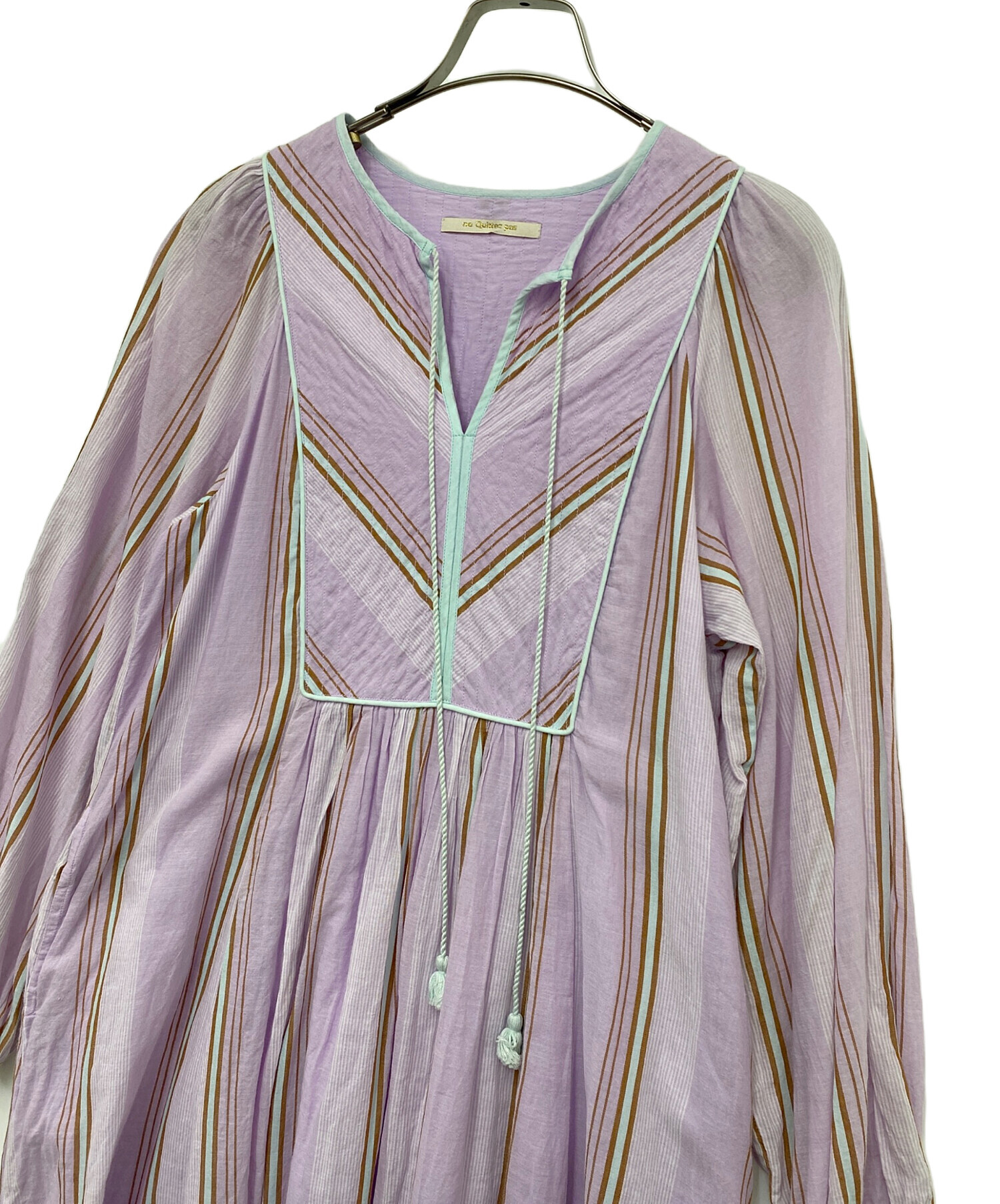 中古・古着通販】ne quittez pas (ヌキテパ) 長袖ワンピース ピンク