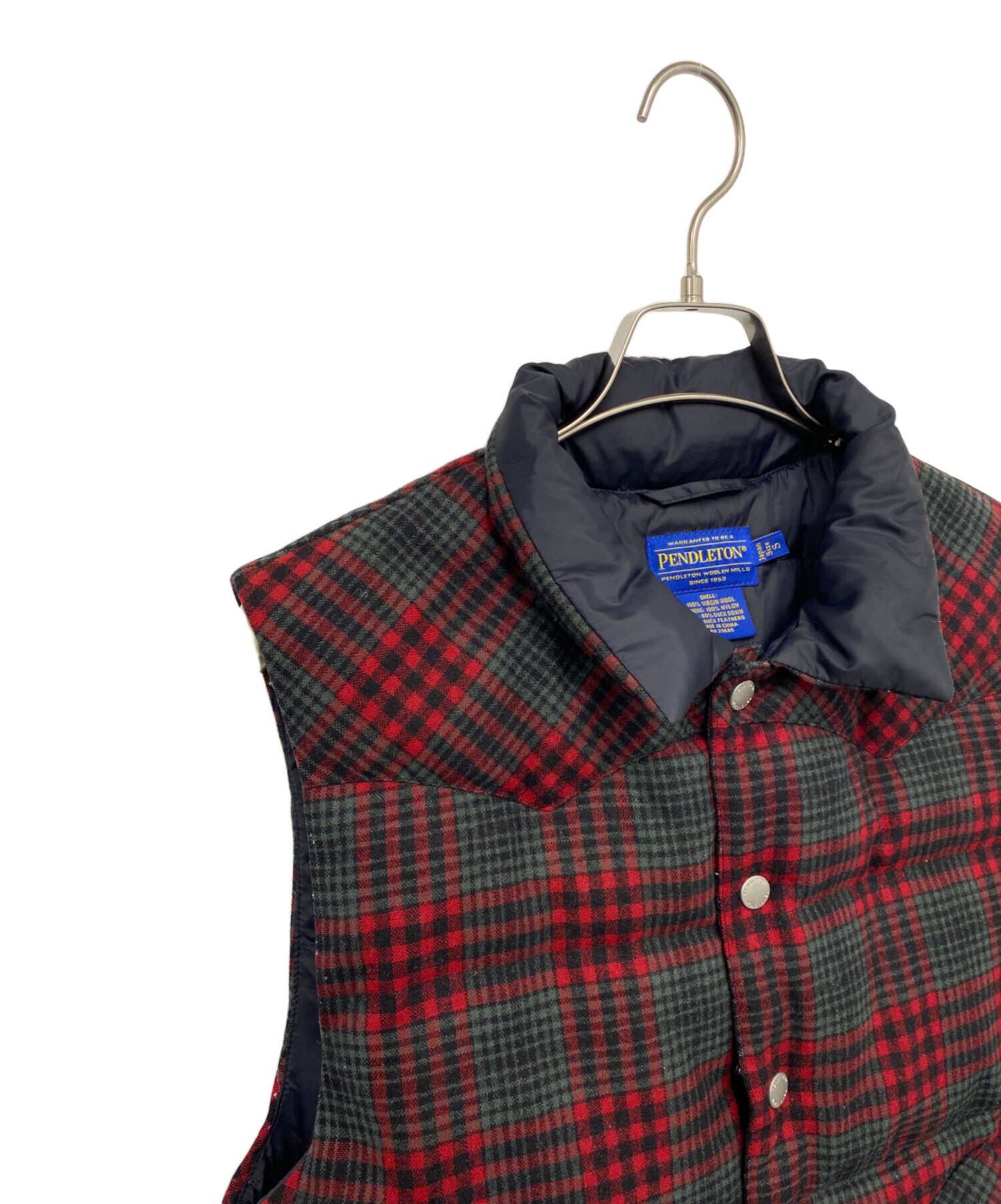 中古・古着通販】PENDLETON (ペンドルトン) ダウンベスト レッド