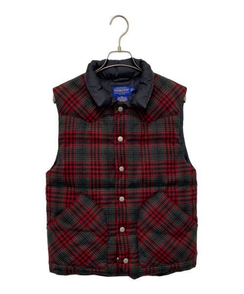 【PENDLETONｘBEAMS】限定コラボ)Mダウンベスト インディゴ柄レッド　受渡し決定 1067002404204145_01_6513w.jpeg