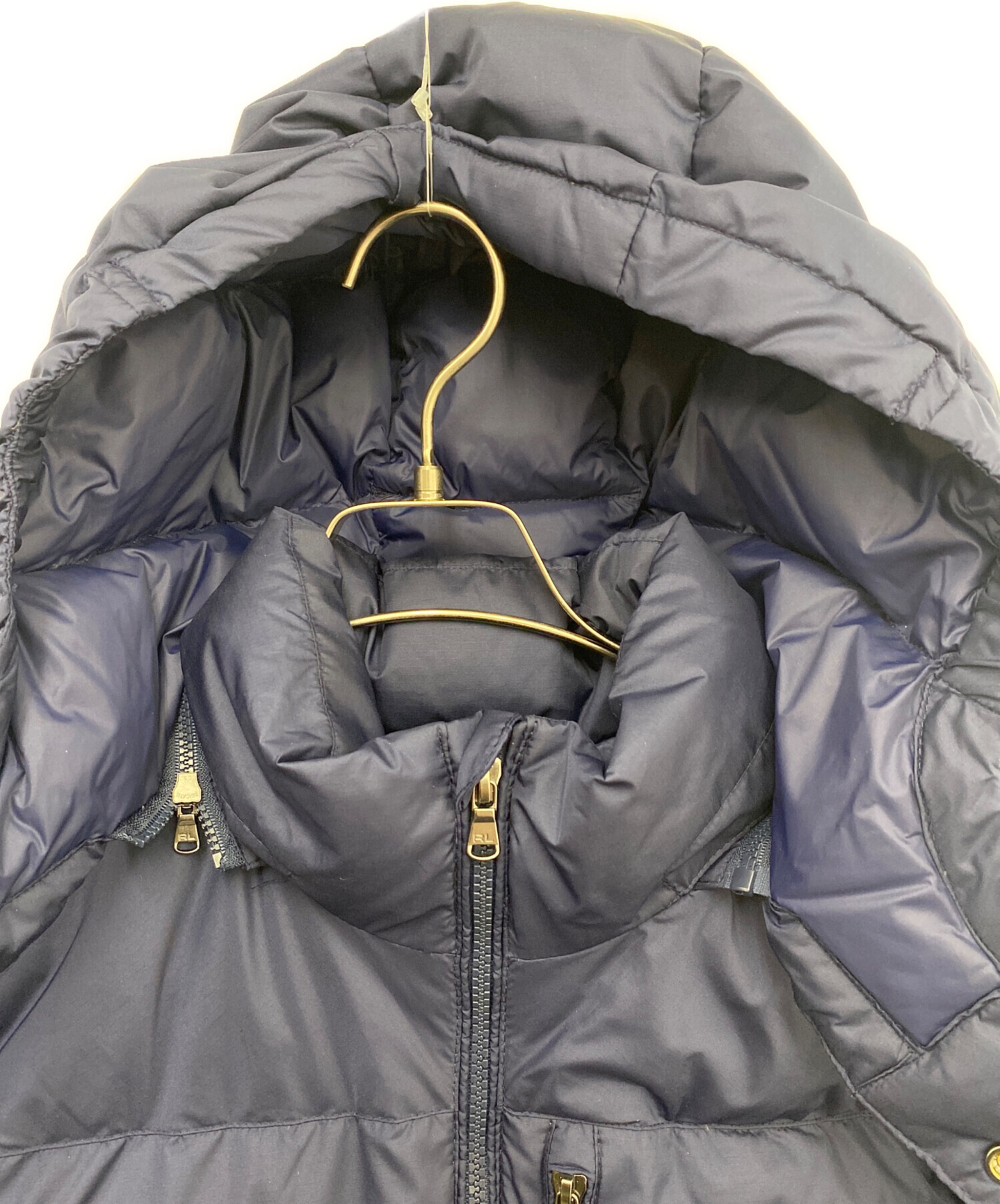 LAUREN フード付きダウンジャケット ネイビー　S　お値下げ 中古・古着通販】POLO RALPH LAUREN (ポロ・ラルフローレン) ダウン