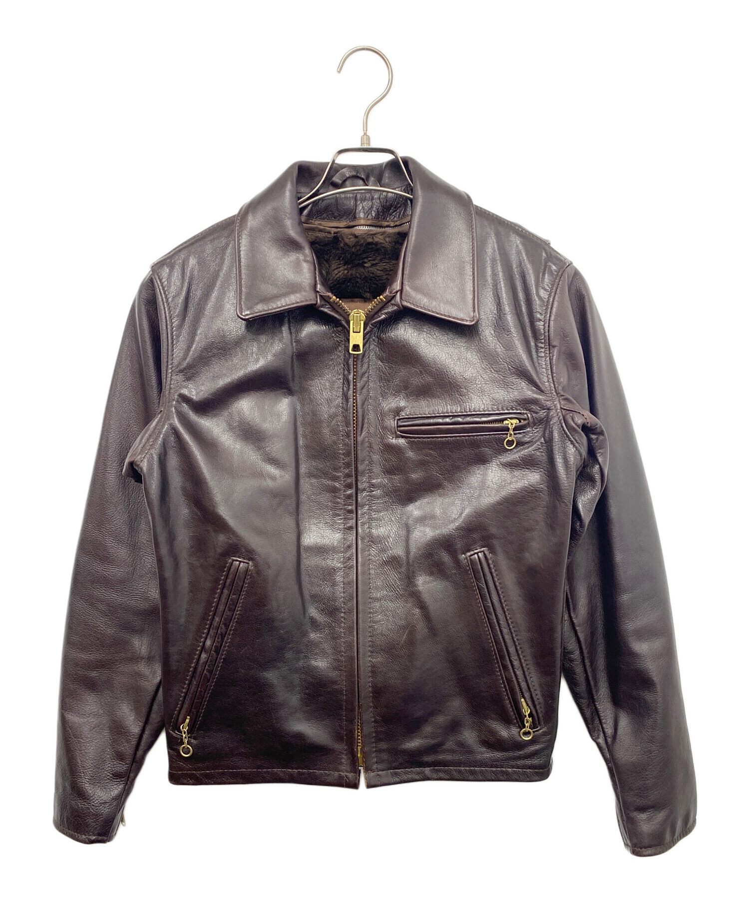 中古・古着通販】Schott (ショット) レザージャケット ブラウン サイズ