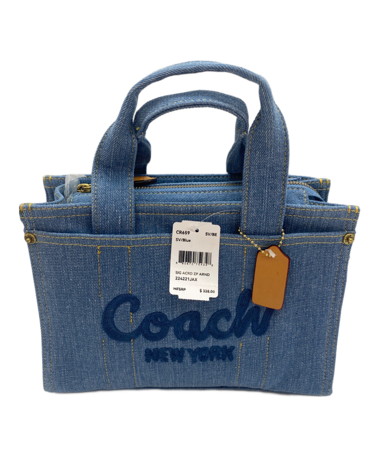 中古・古着通販】COACH (コーチ) ｶｰｺﾞﾄｰﾄ26 スカイブルー 未使用品