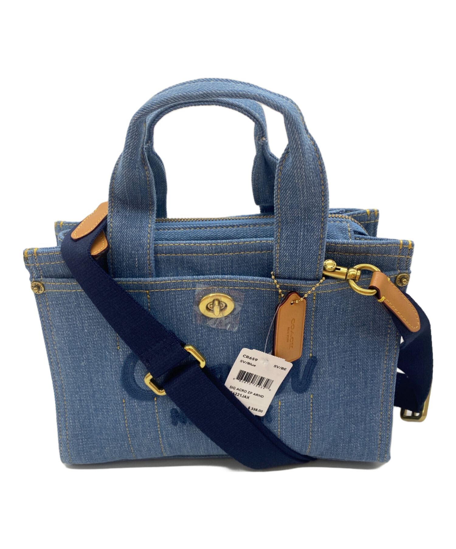 中古・古着通販】COACH (コーチ) ｶｰｺﾞﾄｰﾄ26 スカイブルー 未使用品