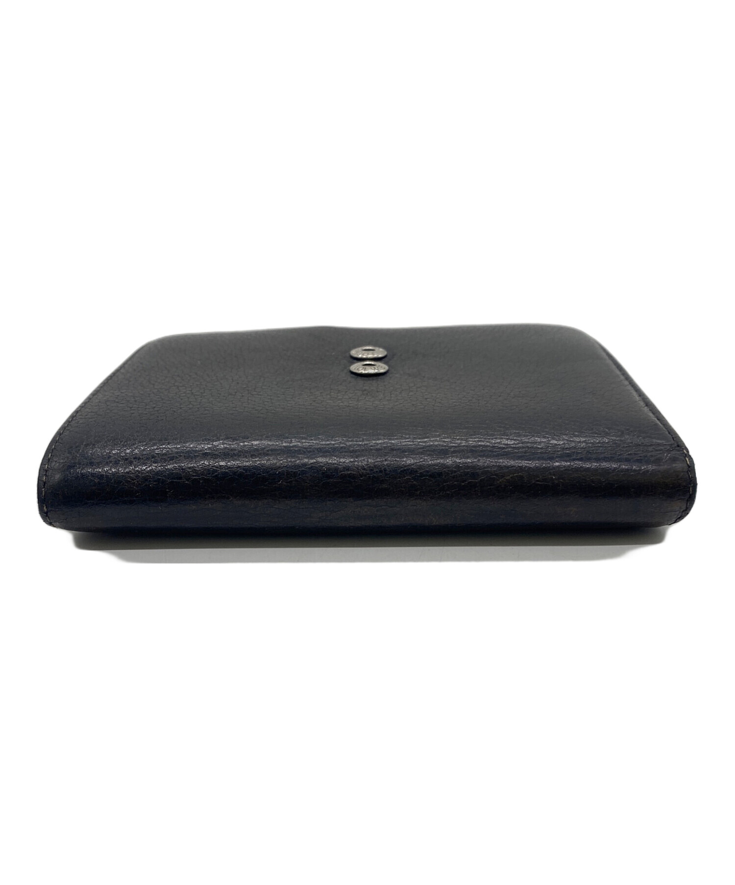 中古・古着通販】LOEWE (ロエベ) 2つ折り財布 ブラック×レッド