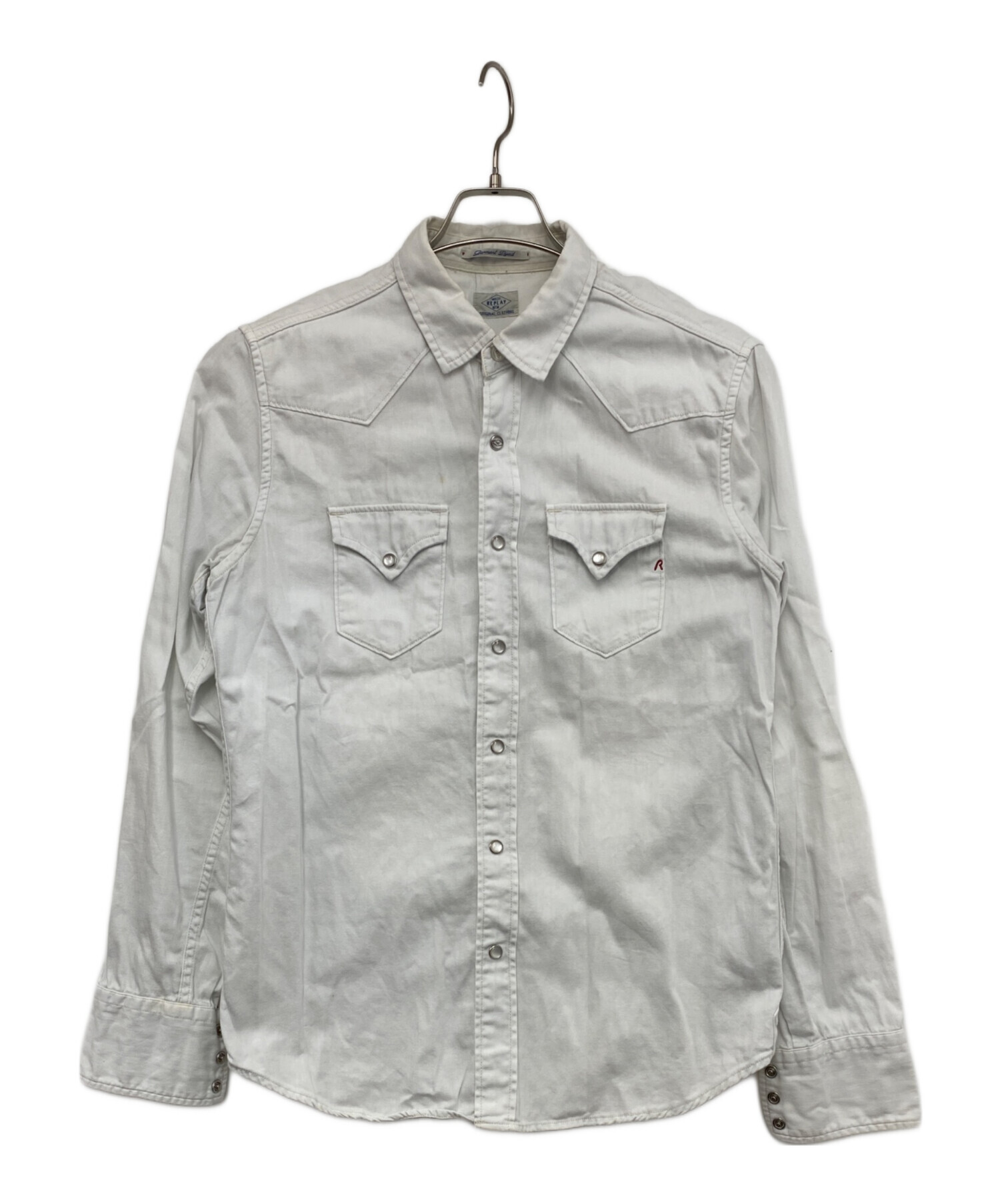 youetsu7 　replay★Lサイズ★リプレイ★長袖シャツ 中古・古着通販】REPLAY (リプレイ) 長袖シャツ ホワイト サイズ:M