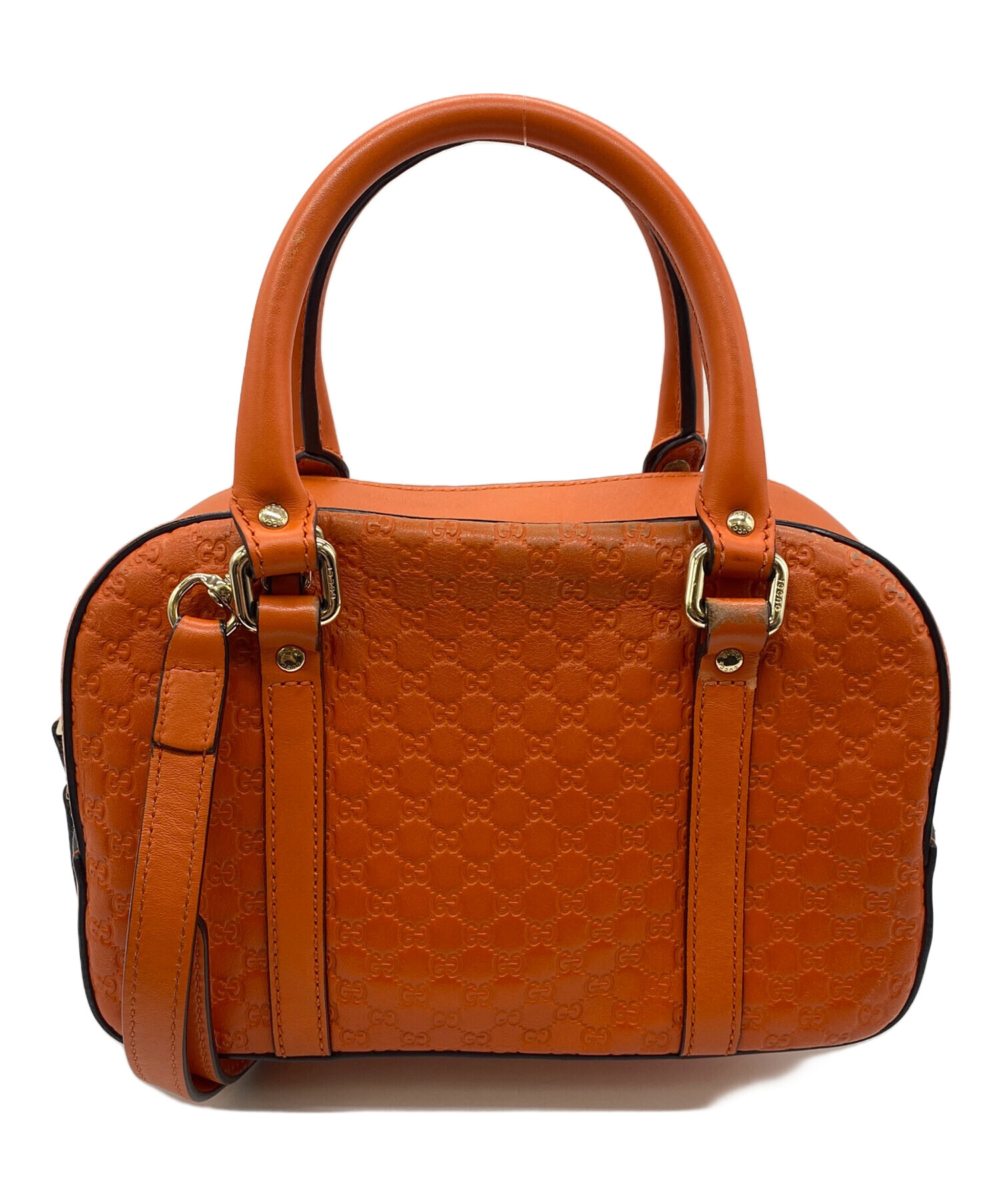 Gucci オレンジレザー ショルダーバッグ 中古・古着通販】GUCCI (グッチ) ショルダーバッグ オレンジ｜ブランド