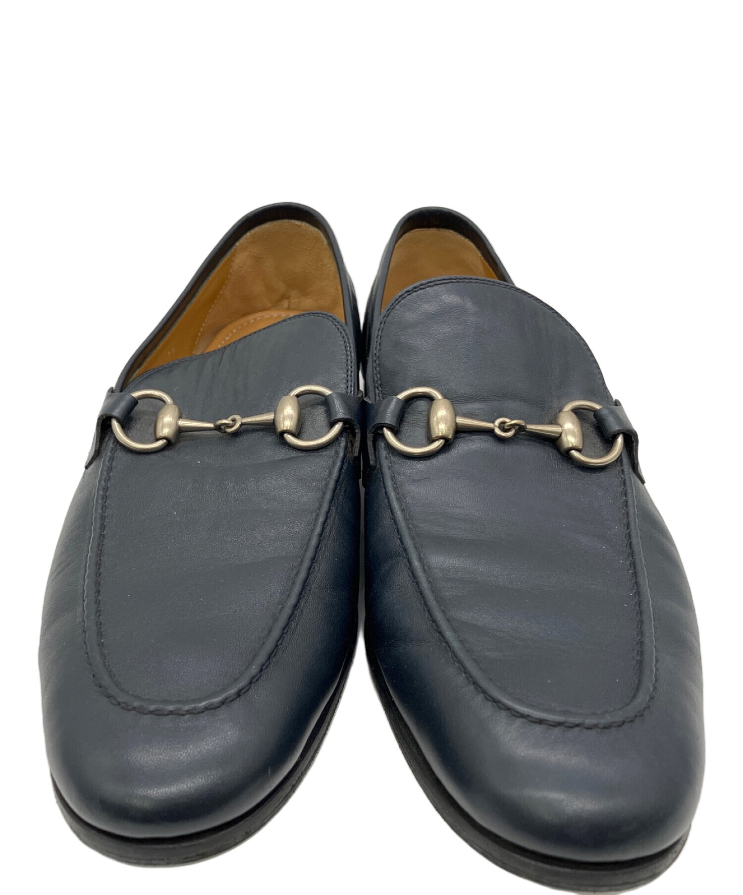 中古・古着通販】GUCCI (グッチ) ビットローファー ネイビー サイズ